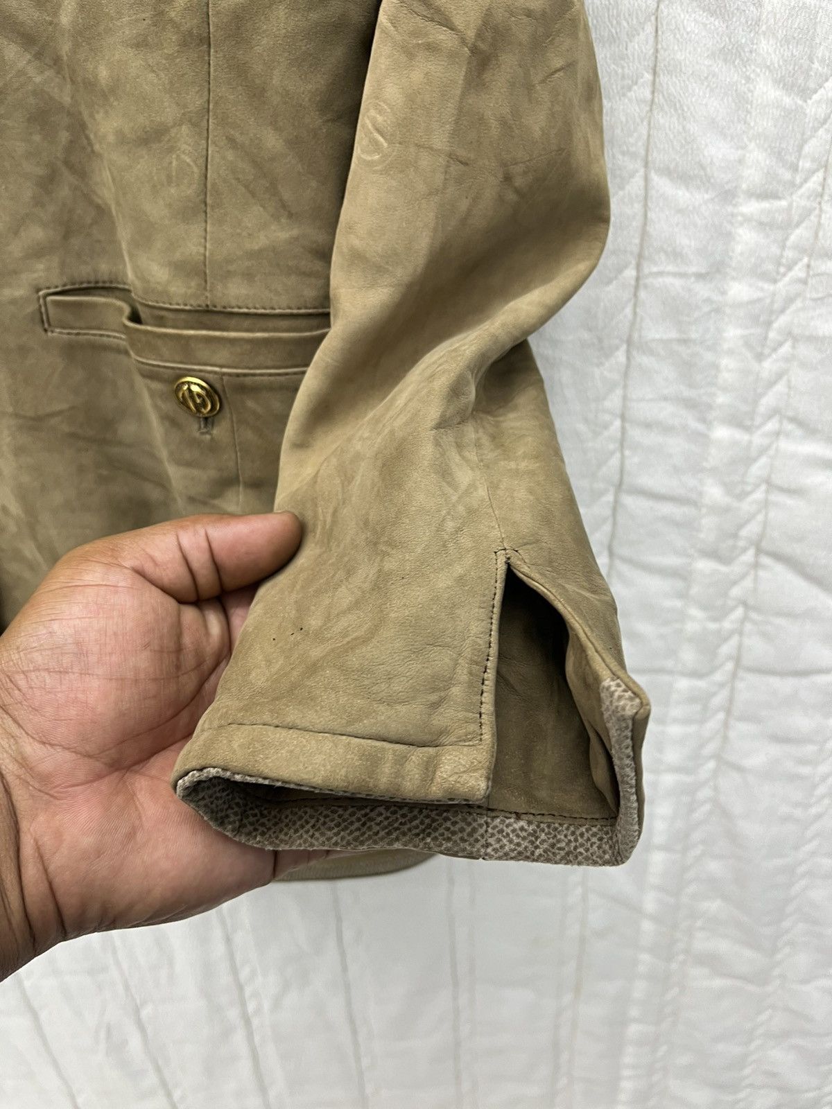 Guy Laroche × Vintage ARCHIVE🔥GUY LAROCHE SUEDE BUTTON JACKET Size M / US 6-8 / IT 42-44 - 7 Thumbnail