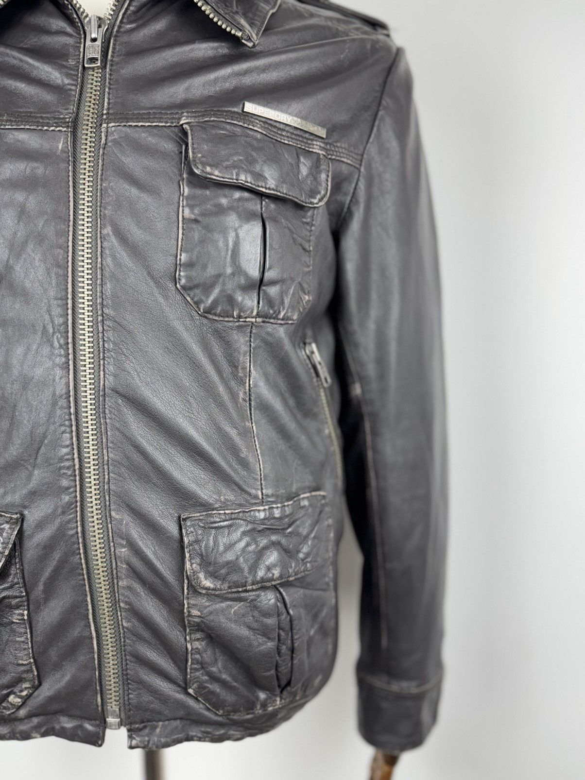 Superdry Men’s Vintage SuperDry Leather Jacket size M Size US M / EU 48-50 / 2 - 3 Thumbnail