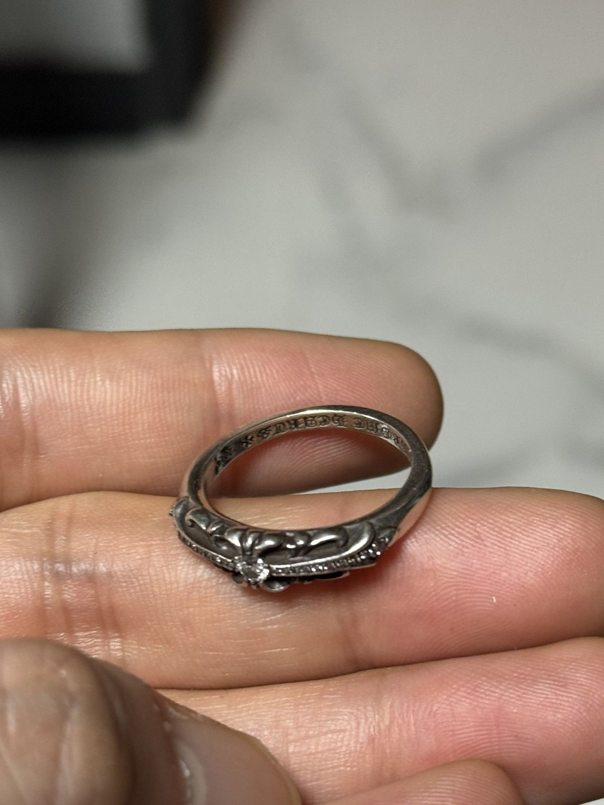 Chrome Hearts Chrome hearts factory set pave mini floral ring Size ONE SIZE - 17 Thumbnail