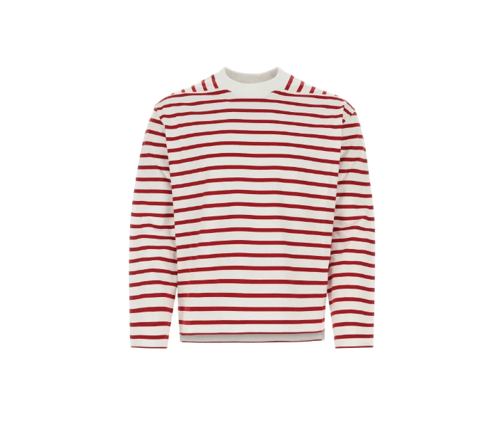 o1srvl11e0424 T-Shirt in White/Red