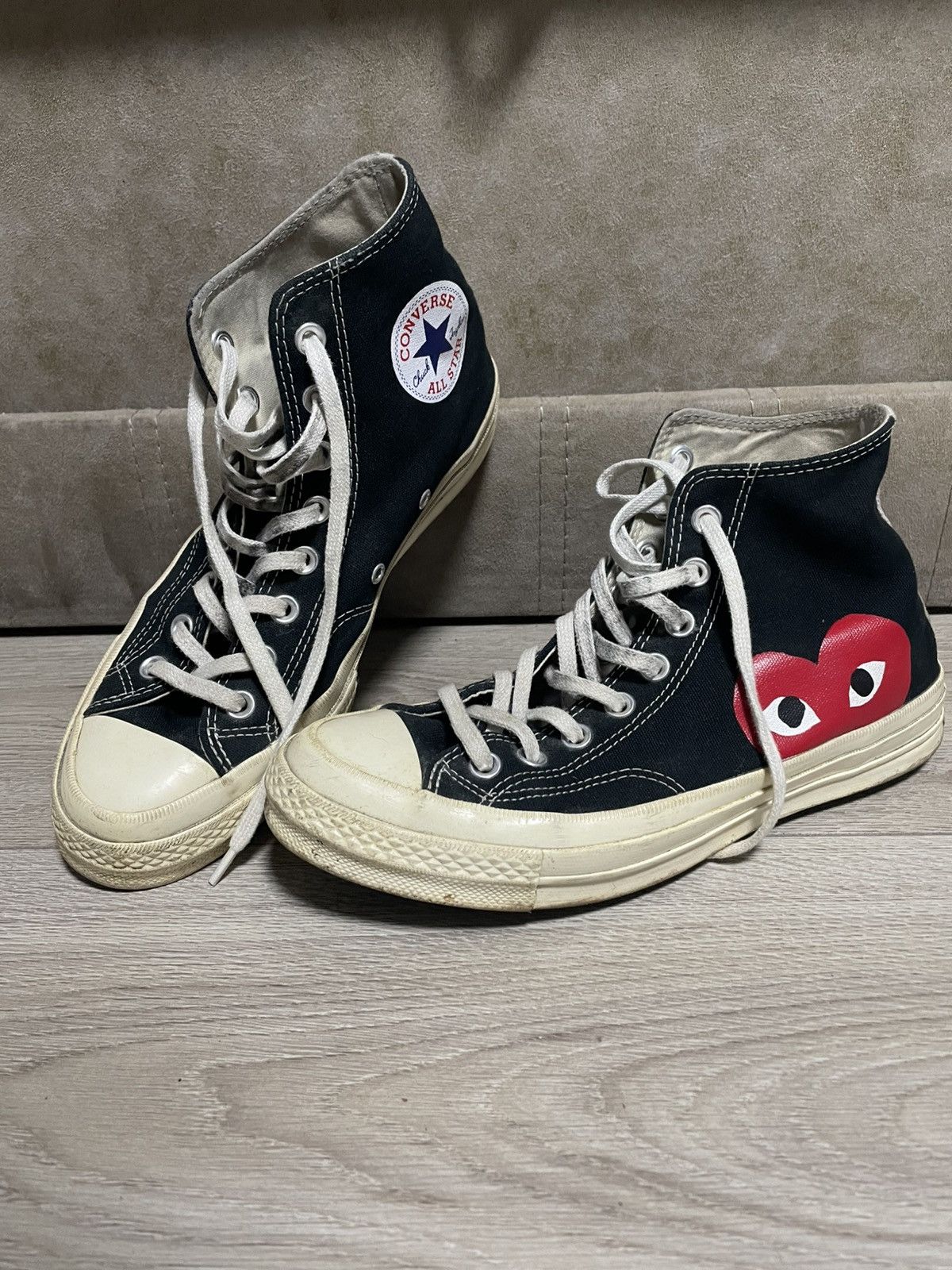 Comme des Garcons Converse Hi Top Sneakers Chuck Taylor