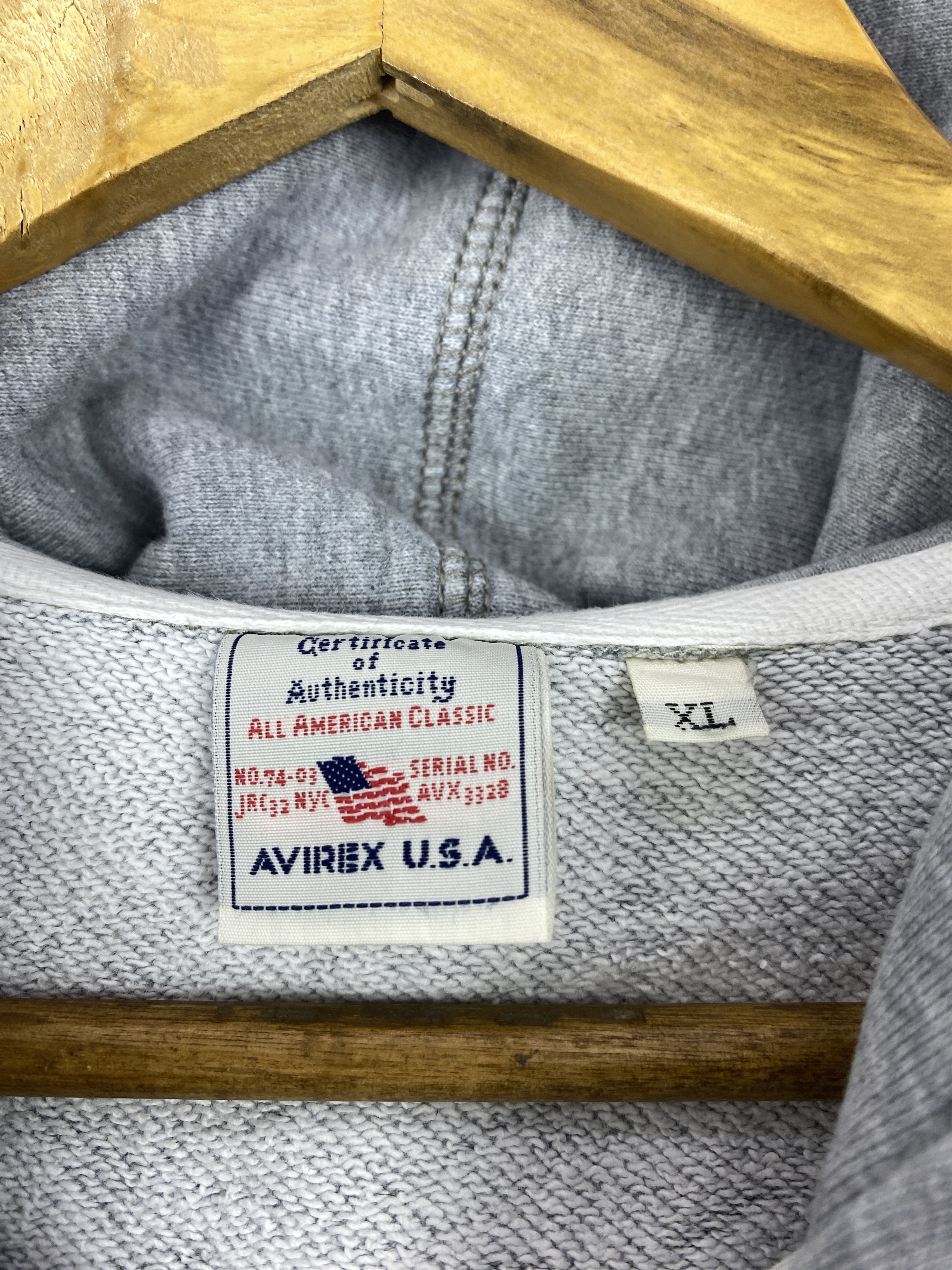 Avirex Vintage Avirex U.S.A Zipper Up Hoodie SH0486 Size US XL / EU 56 / 4 - 5 Thumbnail