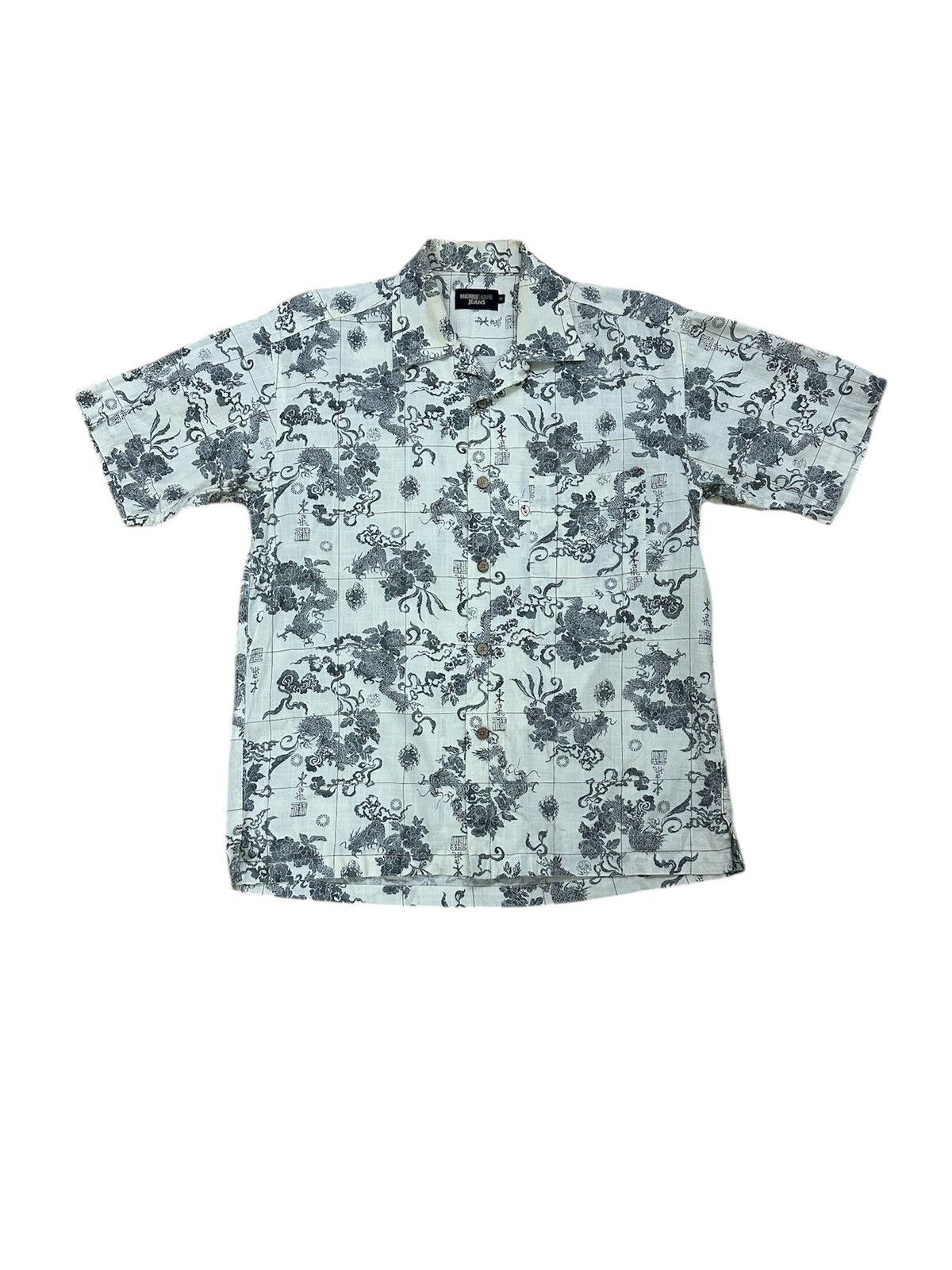 Michiko Koshino × Michiko Koshino London Rare And Beautiful Michiko London Dragon Full Print Shirt Size US M / EU 48-50 / 2 - 1 Thumbnail