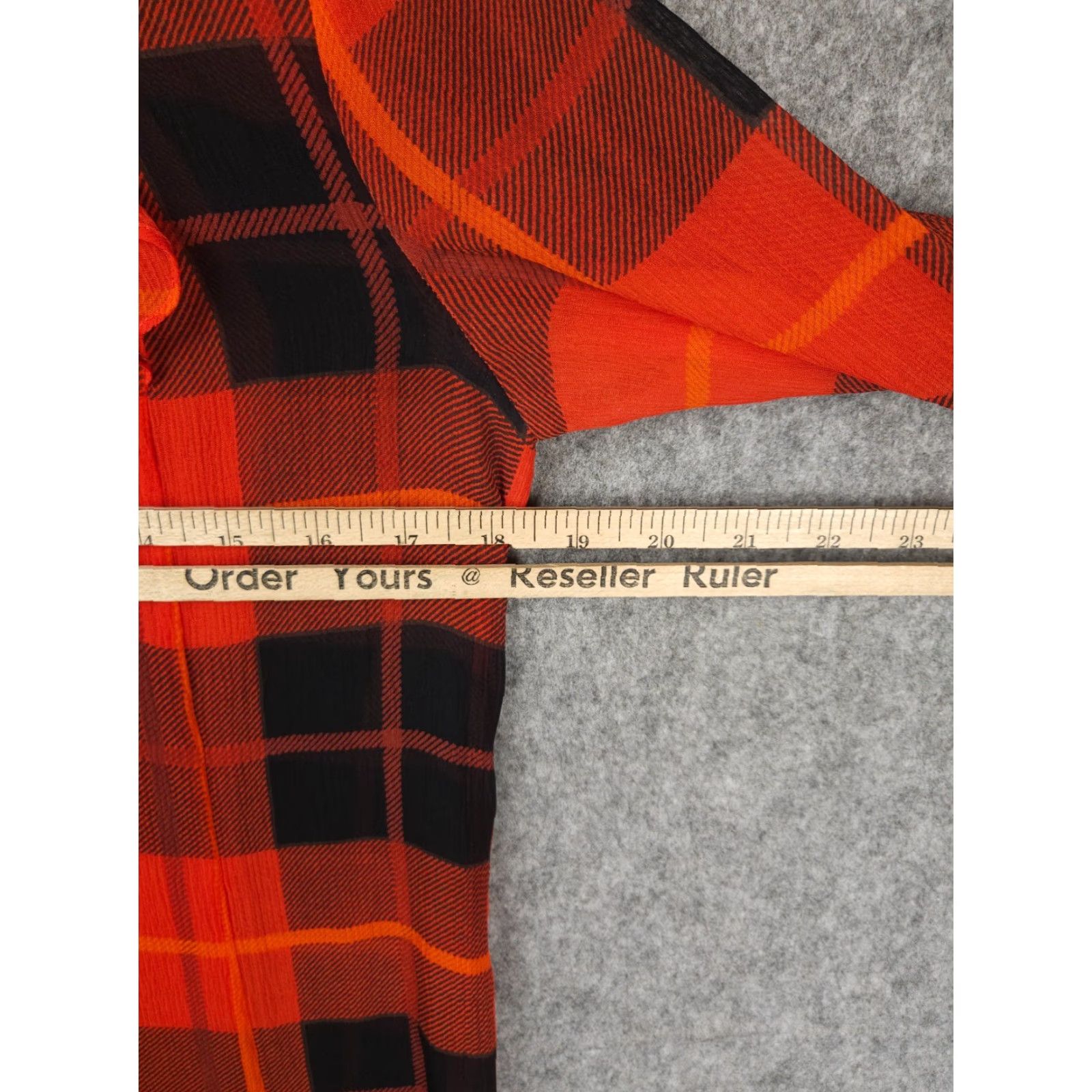 Vintage kate spade new york Blouse Womens Red Black Plaid Ruffle Woodland Chiffon 100% Silk Top 2 Size XS / US 0-2 / IT 36-38 - 6 Thumbnail