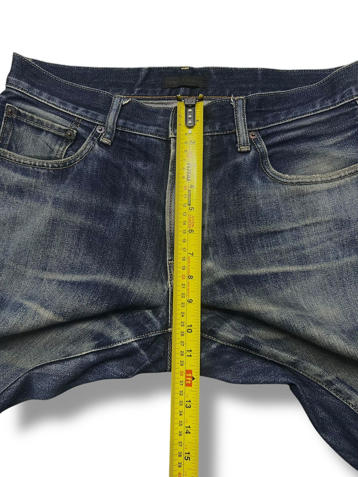 Uniqlo Vintage Uniqlo Japan - Faded Wash, Distressed Denim Size US 33 - 13 Thumbnail