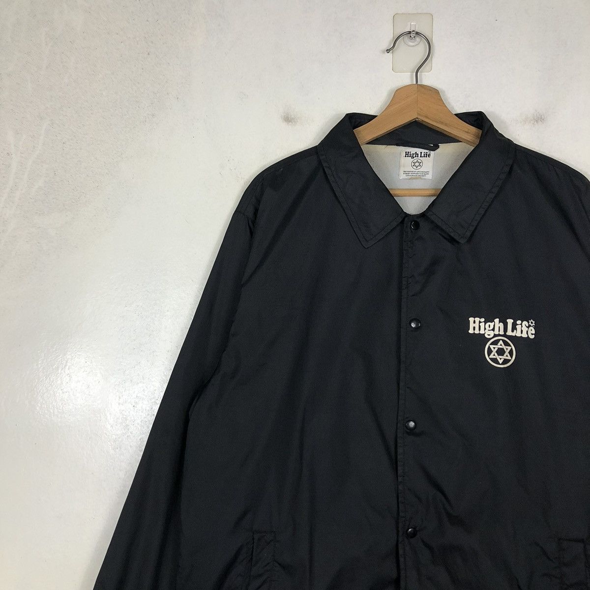 Japanese Brand 📌VINTAGE LIGHT JACKET BIKER HIGH LIFE BIG LOGO DESIGN Size US L / EU 52-54 / 3 - 8 Thumbnail