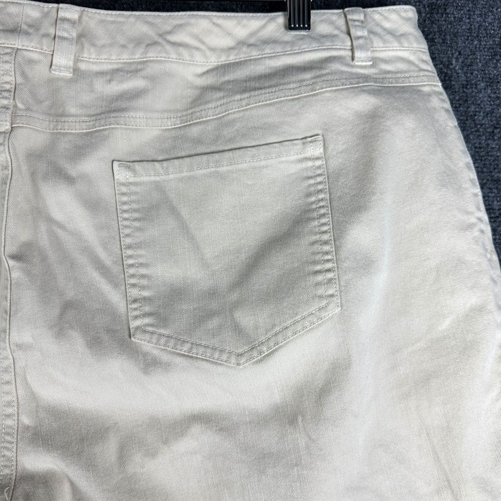 Talbots Talbots Jeans Womens 22W Tailored Fit 5 Pocket Beige Cotton Stretch Size 40" / US 18 - 7 Thumbnail