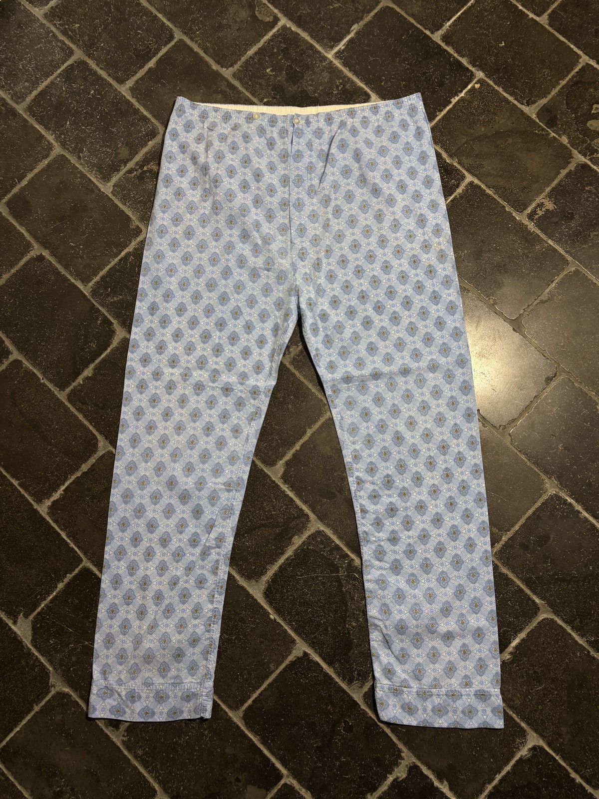 Vintage 1970s Pajama Set True Vintage Two Piece Sleep Suit Pants Top Size US 38 / EU 54 - 9 Thumbnail