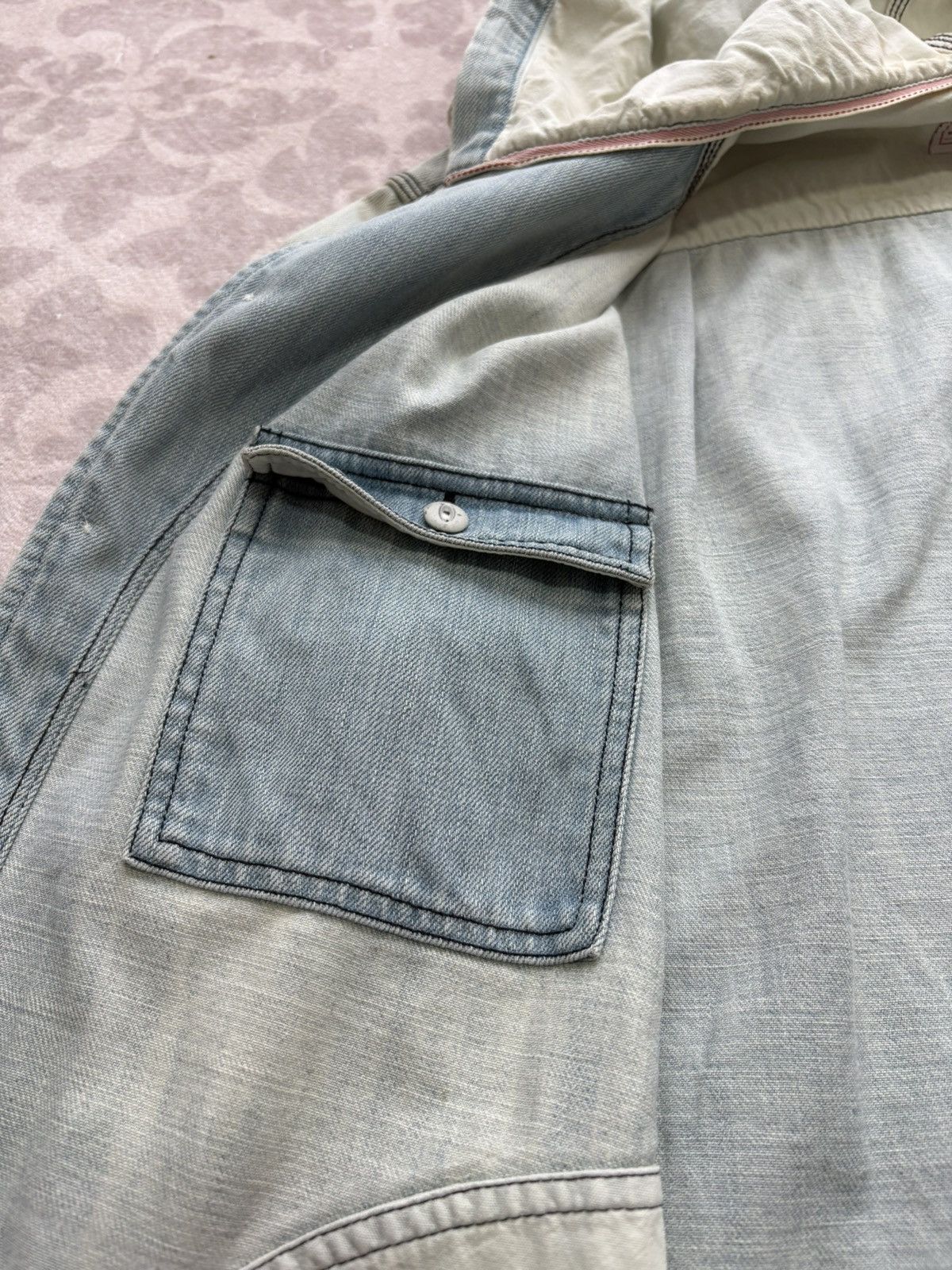Levi's Levi’s Hooded Classic Worker Shirt Jacket Light Wash M Size US M / EU 48-50 / 2 - 14 Thumbnail