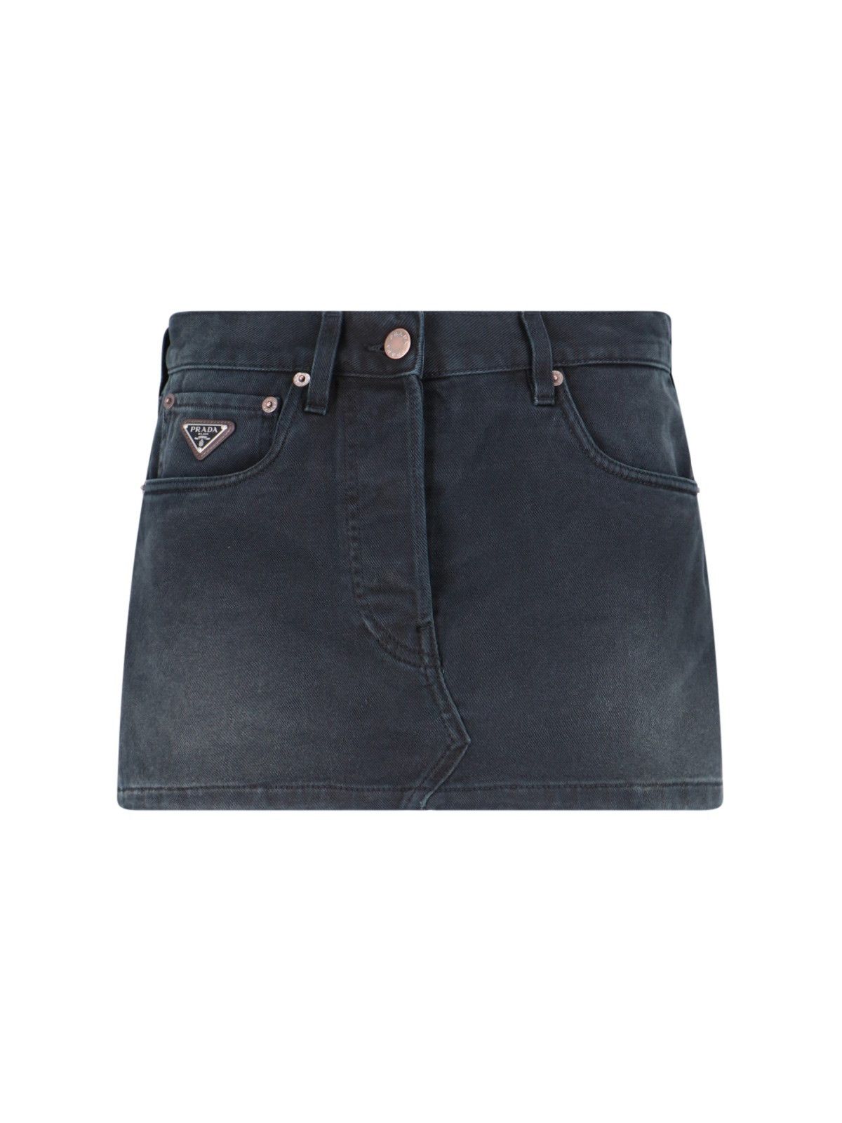 Prada DENIM MINI SKIRT Size 27" / US 4 / IT 40 - 1 Thumbnail