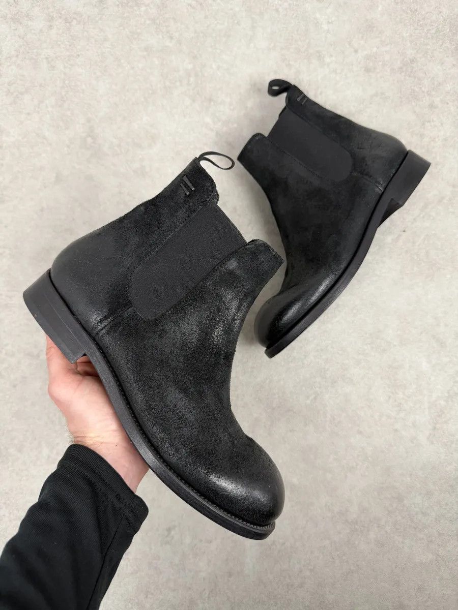 The Last Conspiracy The Last Conspiracy GoodYear Black Eroded Leather Boots Size US 10 / EU 43 - 1 Thumbnail