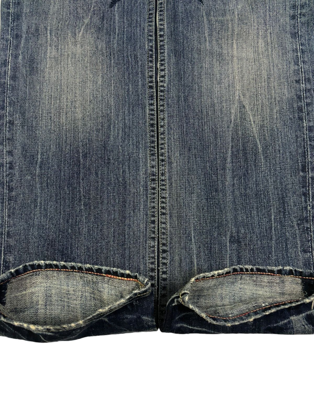 Number (N)ine Vintage Takeo Kikuchi Stitched Clawmark Loose Straight Jeans Size US 31 - 8 Thumbnail
