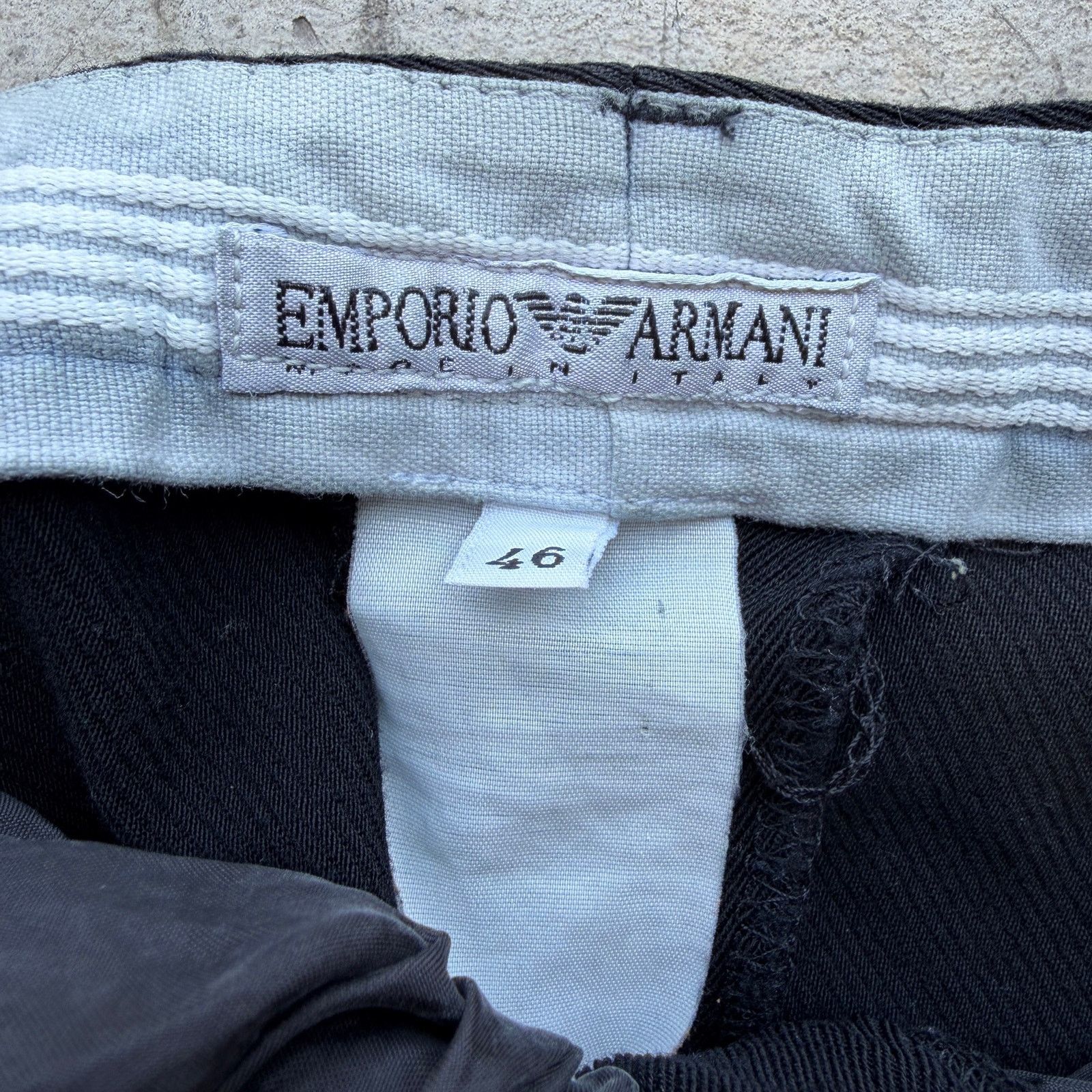 Emporio Armani 90s Emporio Armani Black Pleated ribbed Trousers pants Size US 32 / EU 48 - 1 Thumbnail