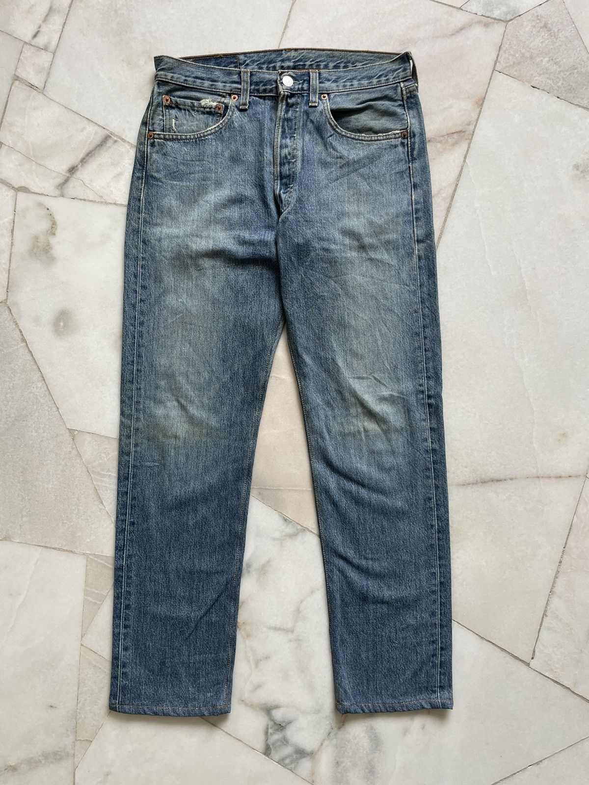 Levi's Vintage Levis 501 Blue Washed Jeans Size US 30 / EU 46 - 1 Thumbnail