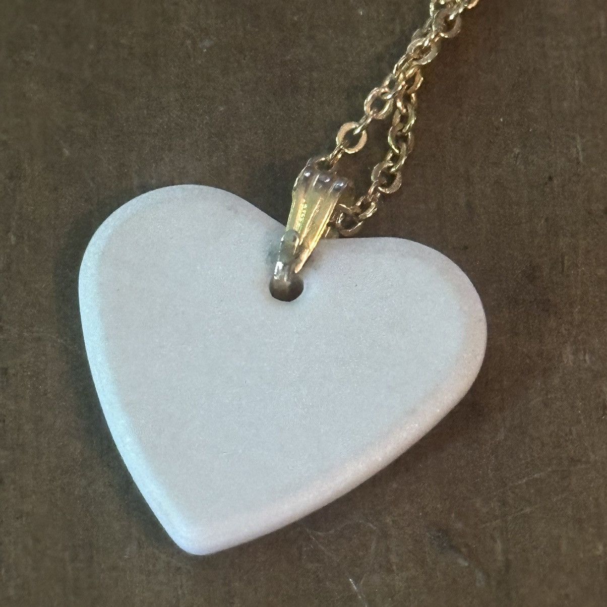 Vintage Vintage name Kate porcelain heart pendant necklace Size ONE SIZE - 2 Thumbnail