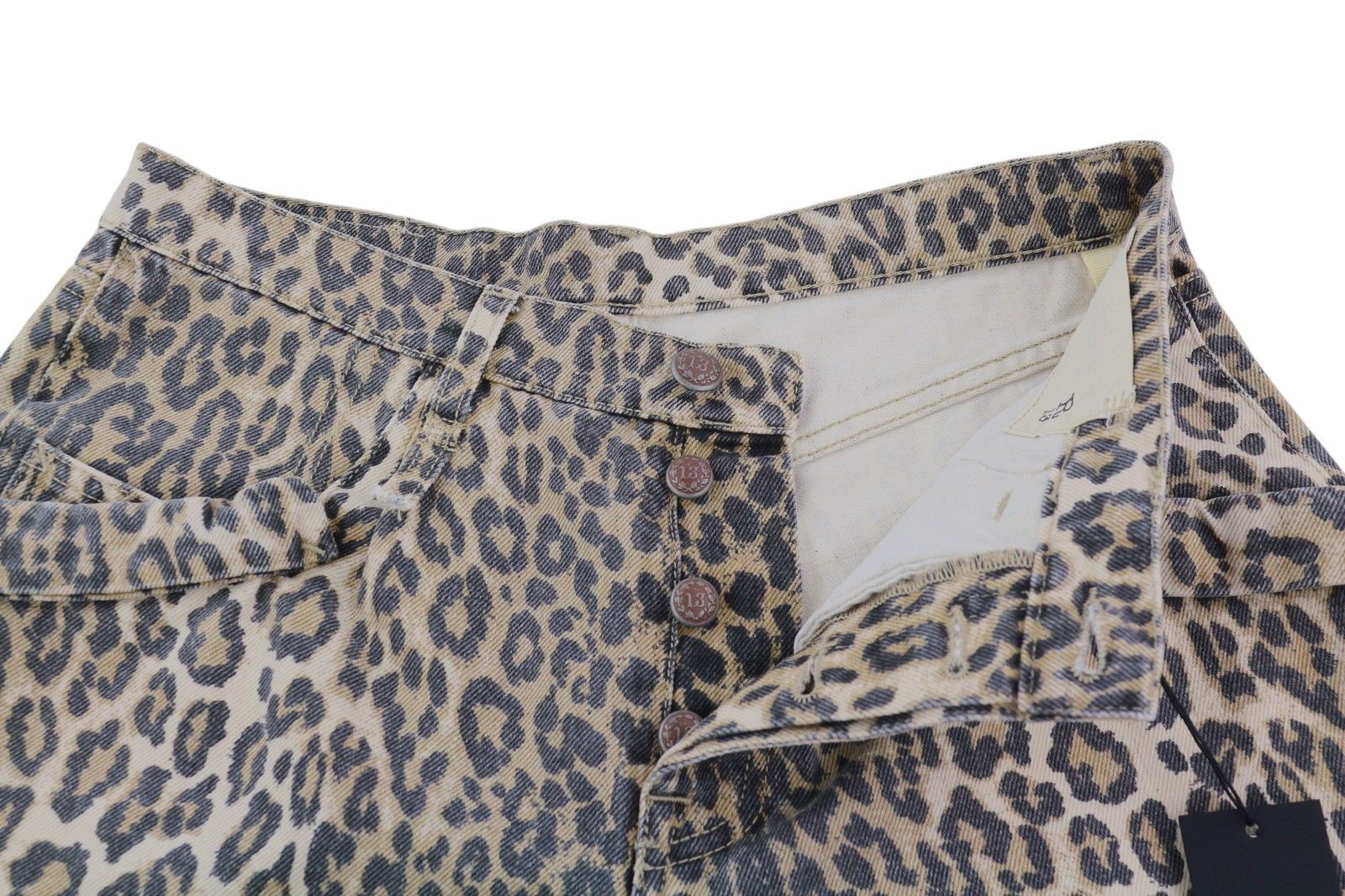 R13 POUCH POCKET 24 Leopard Denim RRP$1029 85098 Size 24" / US 00 / IT 34 - 6 Thumbnail