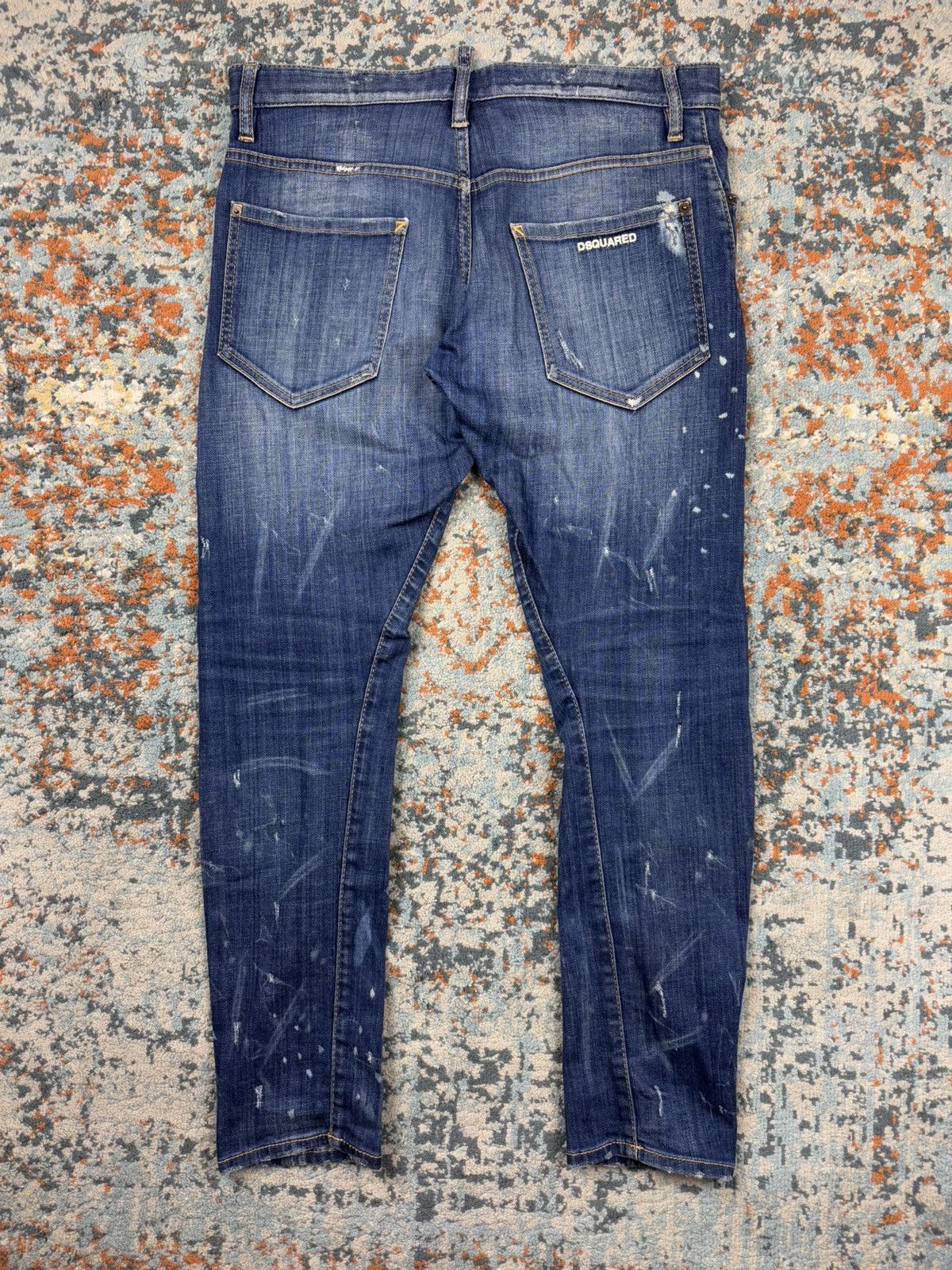 Designer × Dsquared2 × Vintage Vintage y2k Dsquared2 distressed paint splatter washed denim Size US 32 / EU 48 - 2 Thumbnail