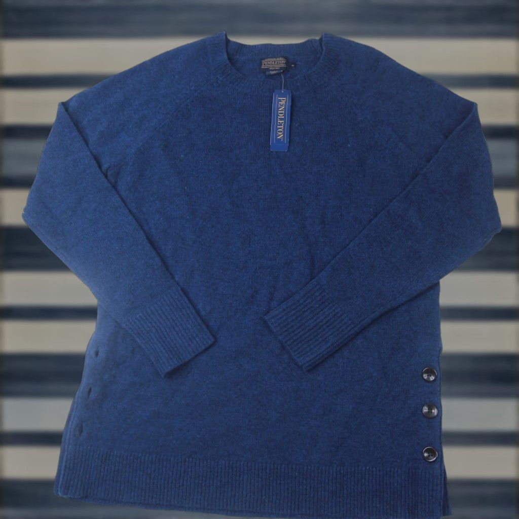 Pendleton VINTAGE Pendleton Womens Medium Oversized Wool Sweater Blue Size M / US 6-8 / IT 42-44 - 1 Thumbnail