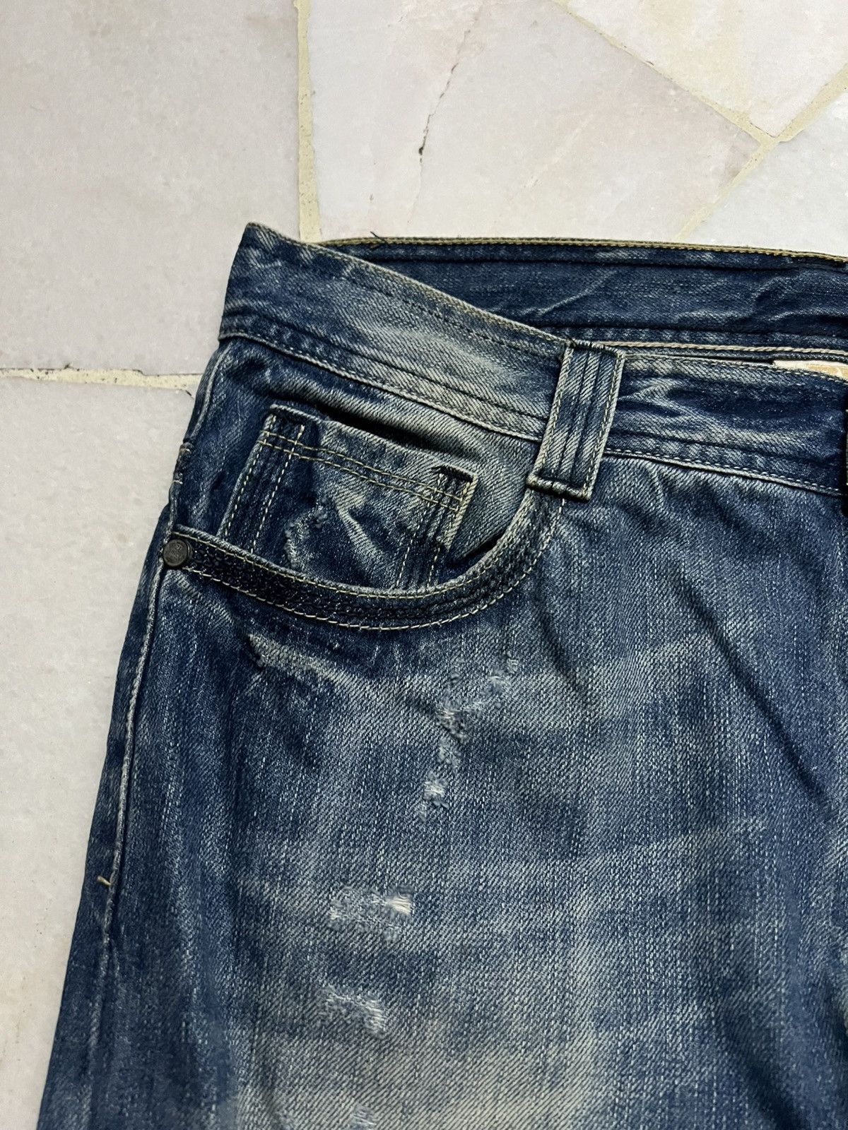 Zara 💥Very Rare💥Zara Blue Distressed Jeans Size US 32 / EU 48 - 8 Thumbnail