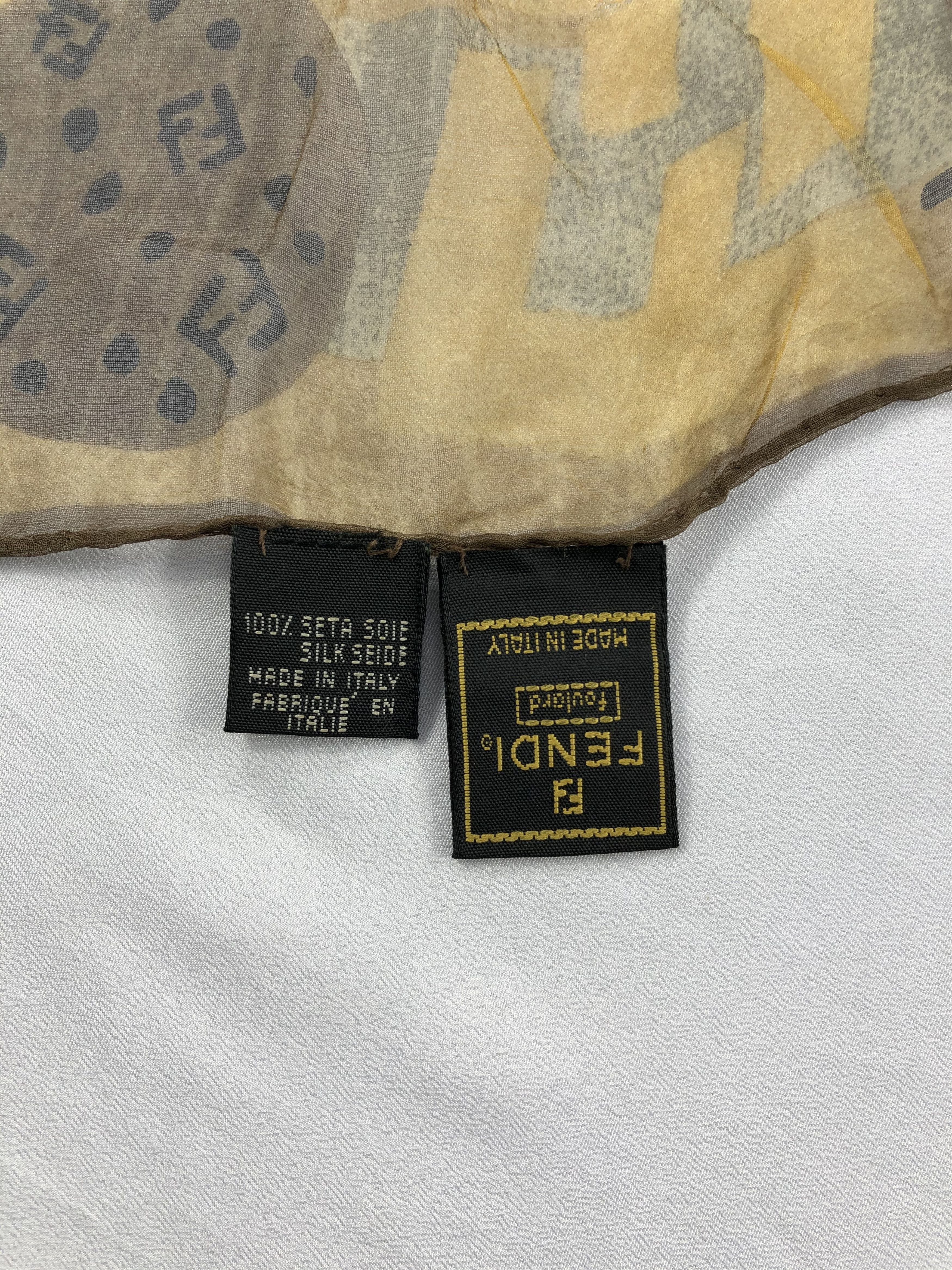 Vintage Vintage Fendi Silk Scarf Size ONE SIZE - 5 Thumbnail