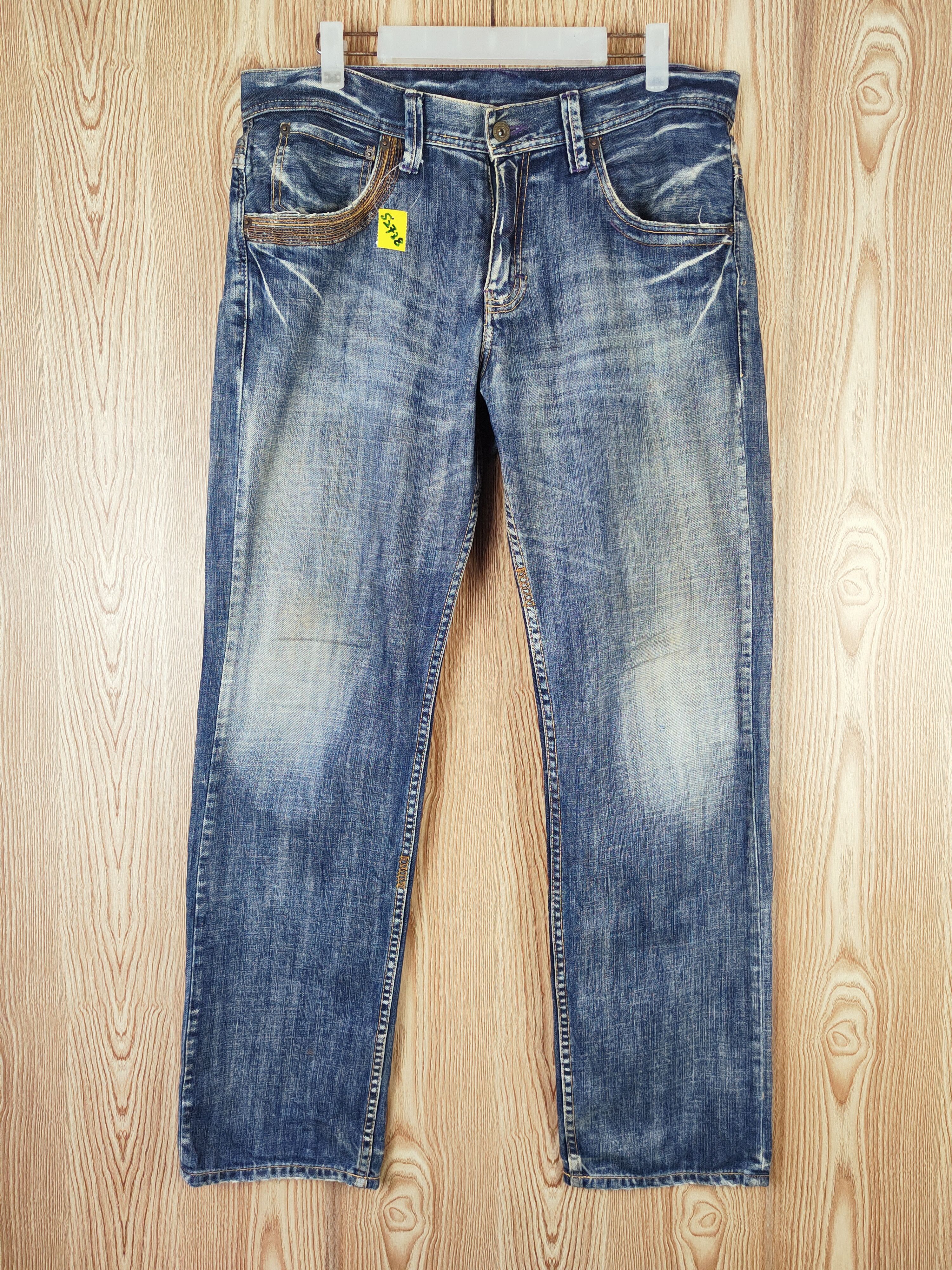 Takeo Kikuchi Takeo Kikuchi Dark Blue Faded Distressed Ripped Jeans #S2738 Size US 34 / EU 50 - 1 Thumbnail