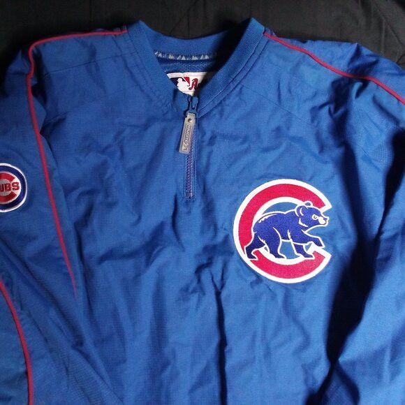 Majestic NWT Majestic Chicago Cubs Pullover Windbreaker Jacket Size US L / EU 52-54 / 3 - 1 Thumbnail