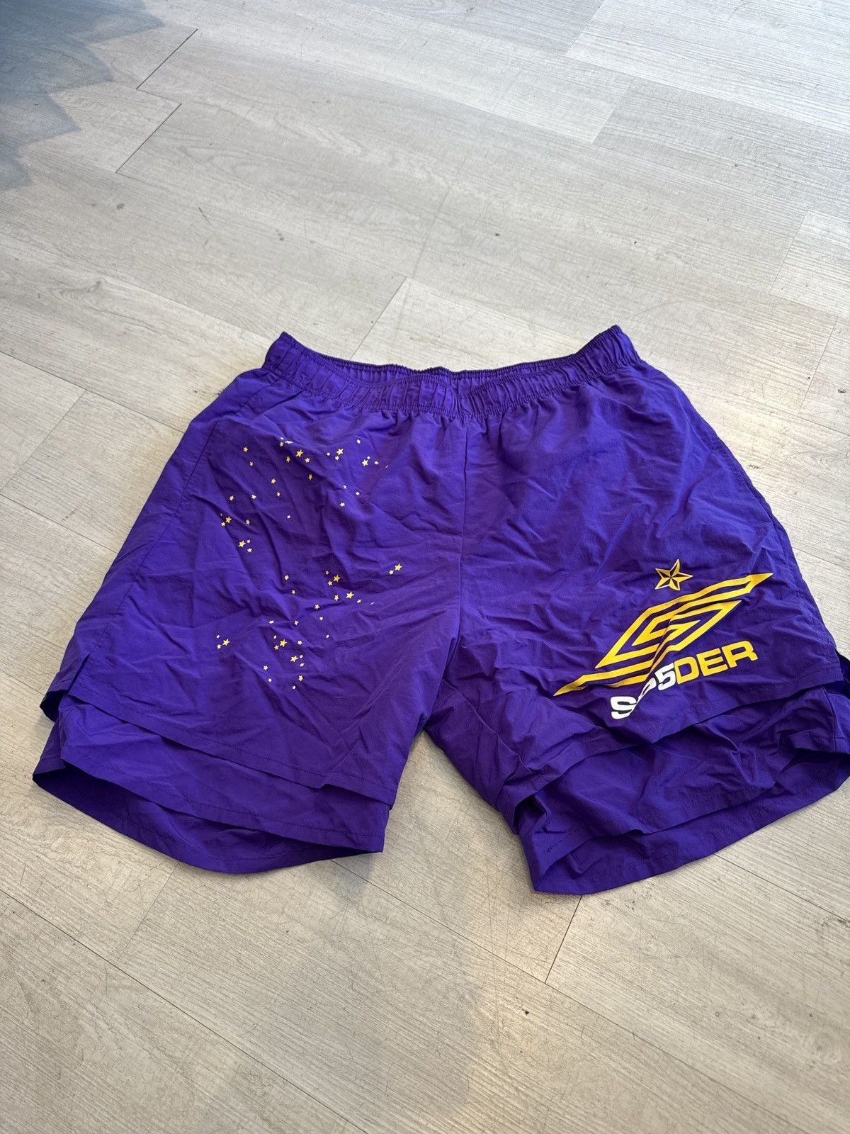 Sp5der Sp5der worldwide soccer shorts purple Size US 38 / EU 54 - 1 Thumbnail
