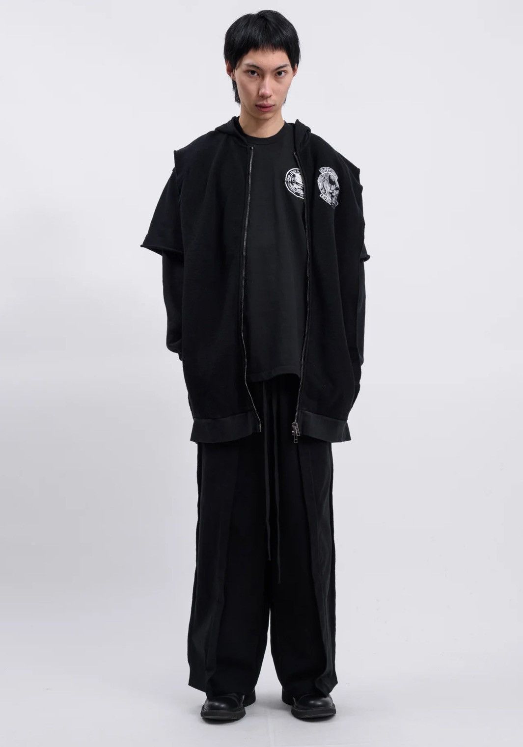 KOMAKINO Komakino Black Grass Layered Fleece Hoodie AW19 Size US S / EU 44-46 / 1 - 3 Thumbnail