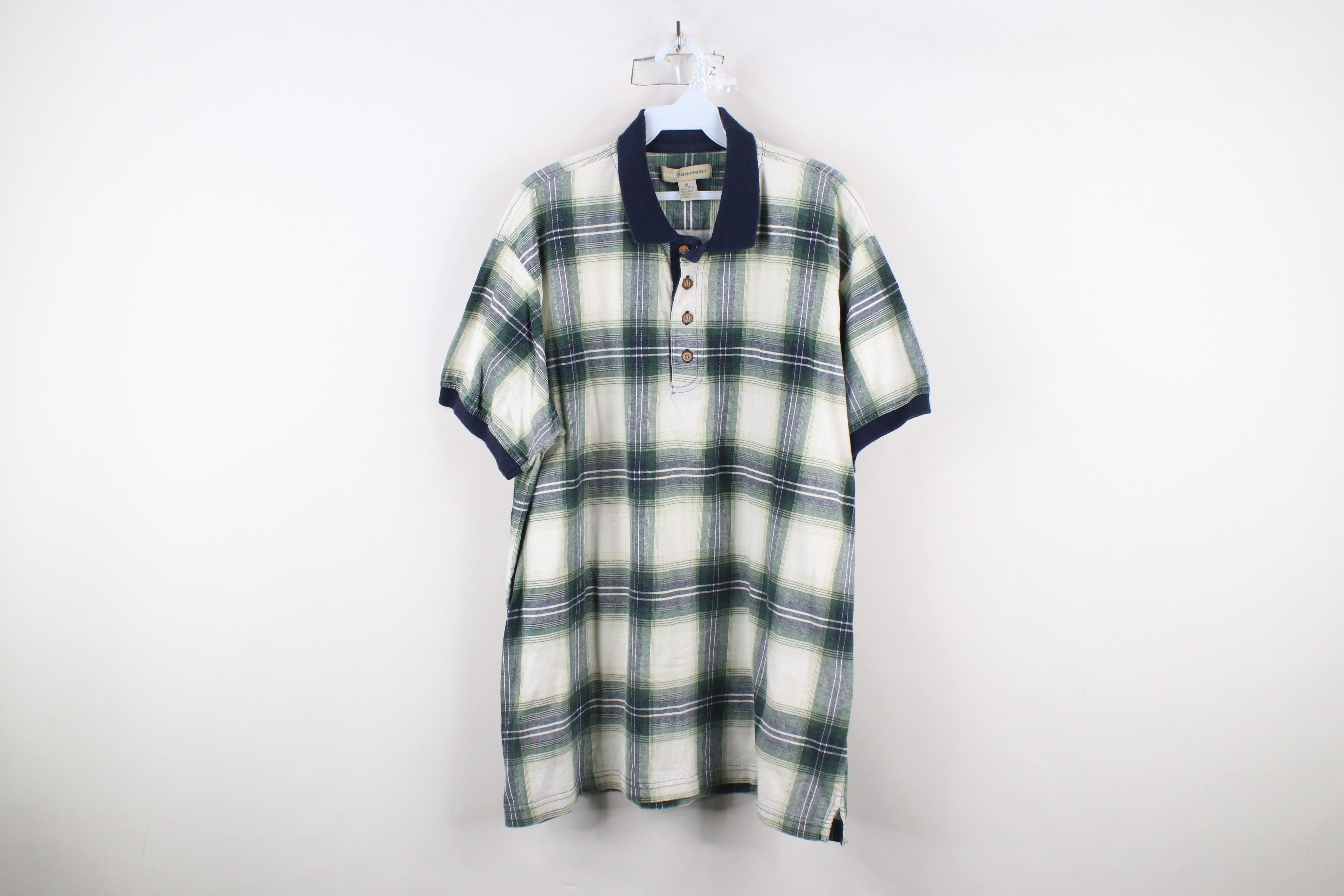 Vintage Vintage 90s Streetwear Fit Short Sleeve Polo Shirt Plaid Size US XL / EU 56 / 4 - 1 Thumbnail