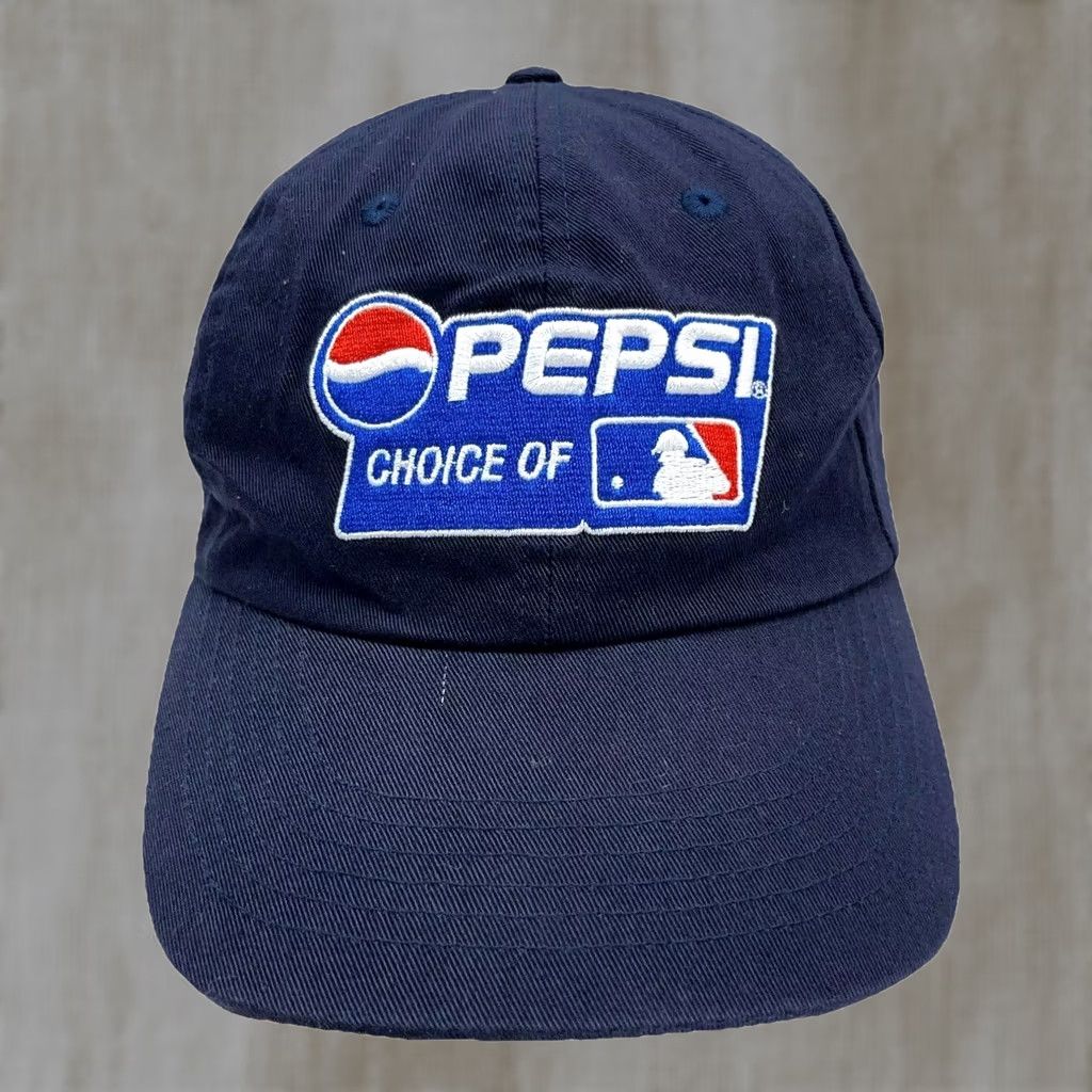 Vintage VINTAGE Pepsi Hat Cap Blue Dad Strap Back Adult Y2K Navy MLB Baseball Size ONE SIZE - 1 Thumbnail