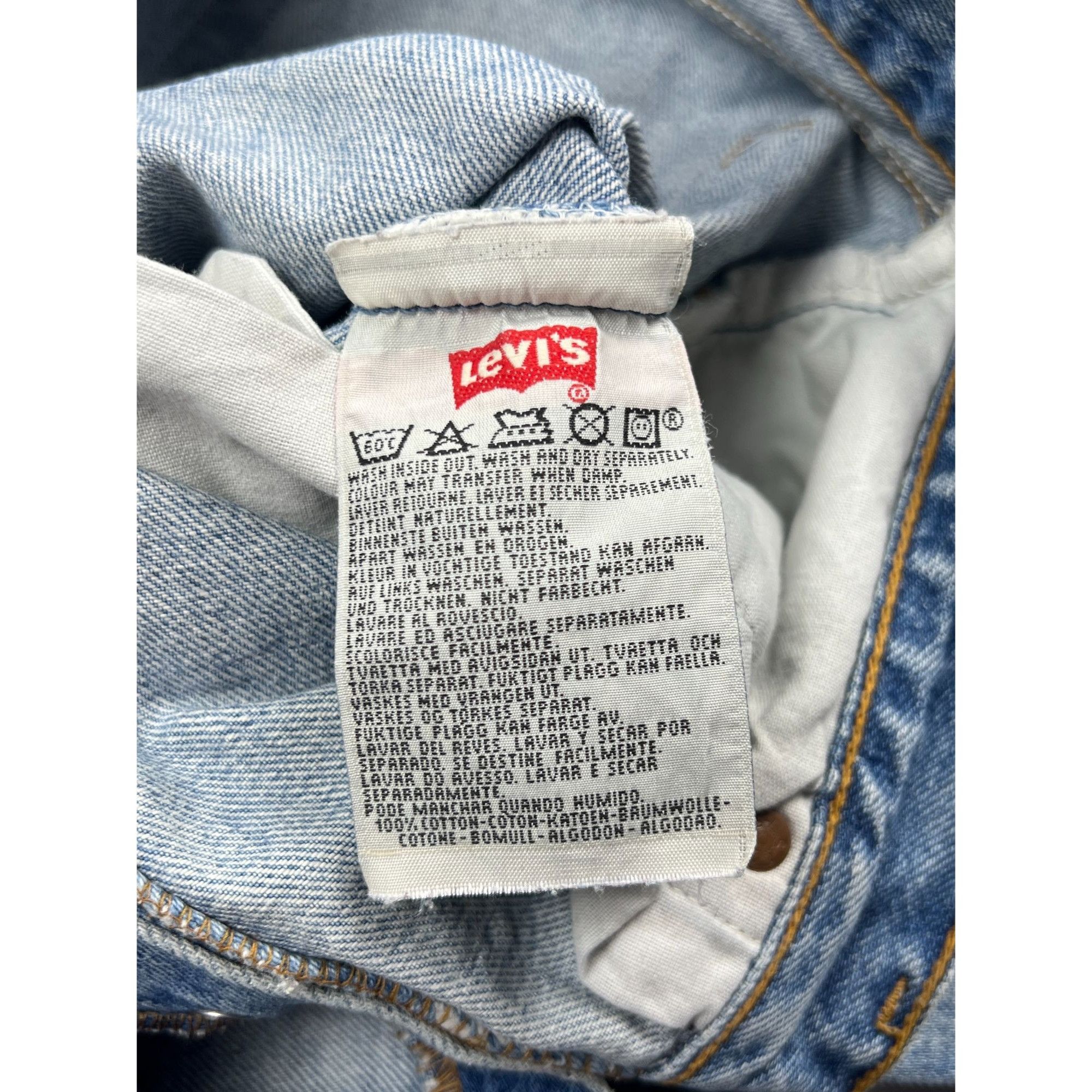 Levi's Levi’s 501 Light Wash Made In USA Denim Jeans Pants (Y0873) Size US 32 / EU 48 - 6 Thumbnail