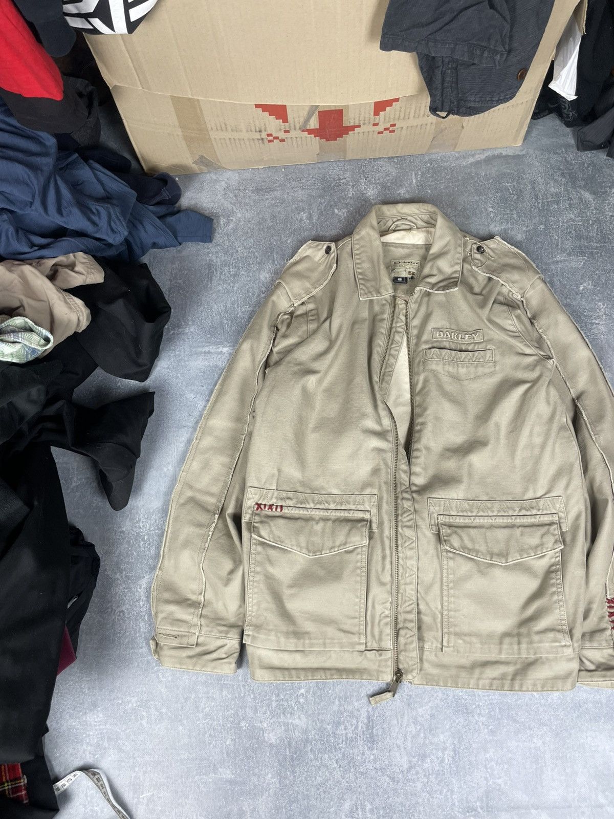 Oakley Vintage Oakley Military big logo light coat / jacket Size US S / EU 44-46 / 1 - 4 Thumbnail