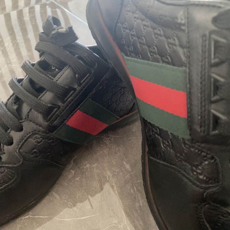 Gucci Gucci Black Leather Casual Sneakers for Everyday Wear Size US 8.5 / EU 41-42 - 5 Thumbnail