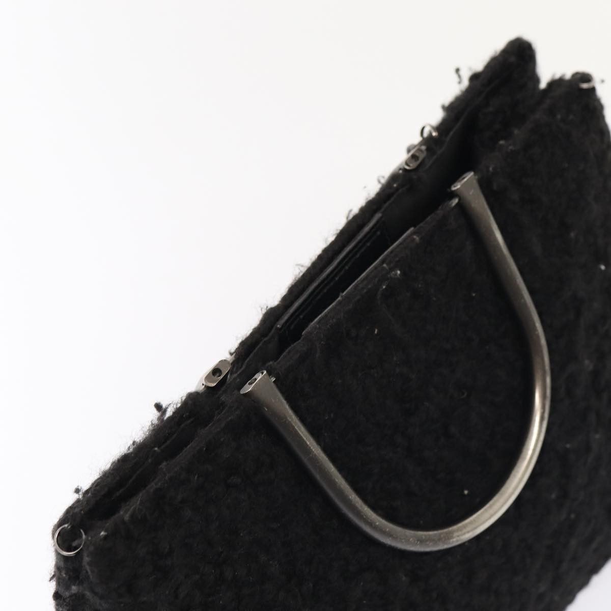 Salvatore Ferragamo Salvatore Ferragamo Gancini Hand Bag Mouton Black Size ONE SIZE - 6 Thumbnail