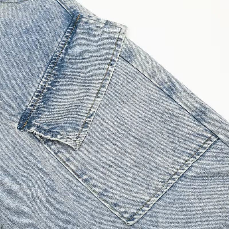 Japanese Brand × Jean Street wash frayed and distressed baggy jeans Size US 32 / EU 48 - 7 Thumbnail