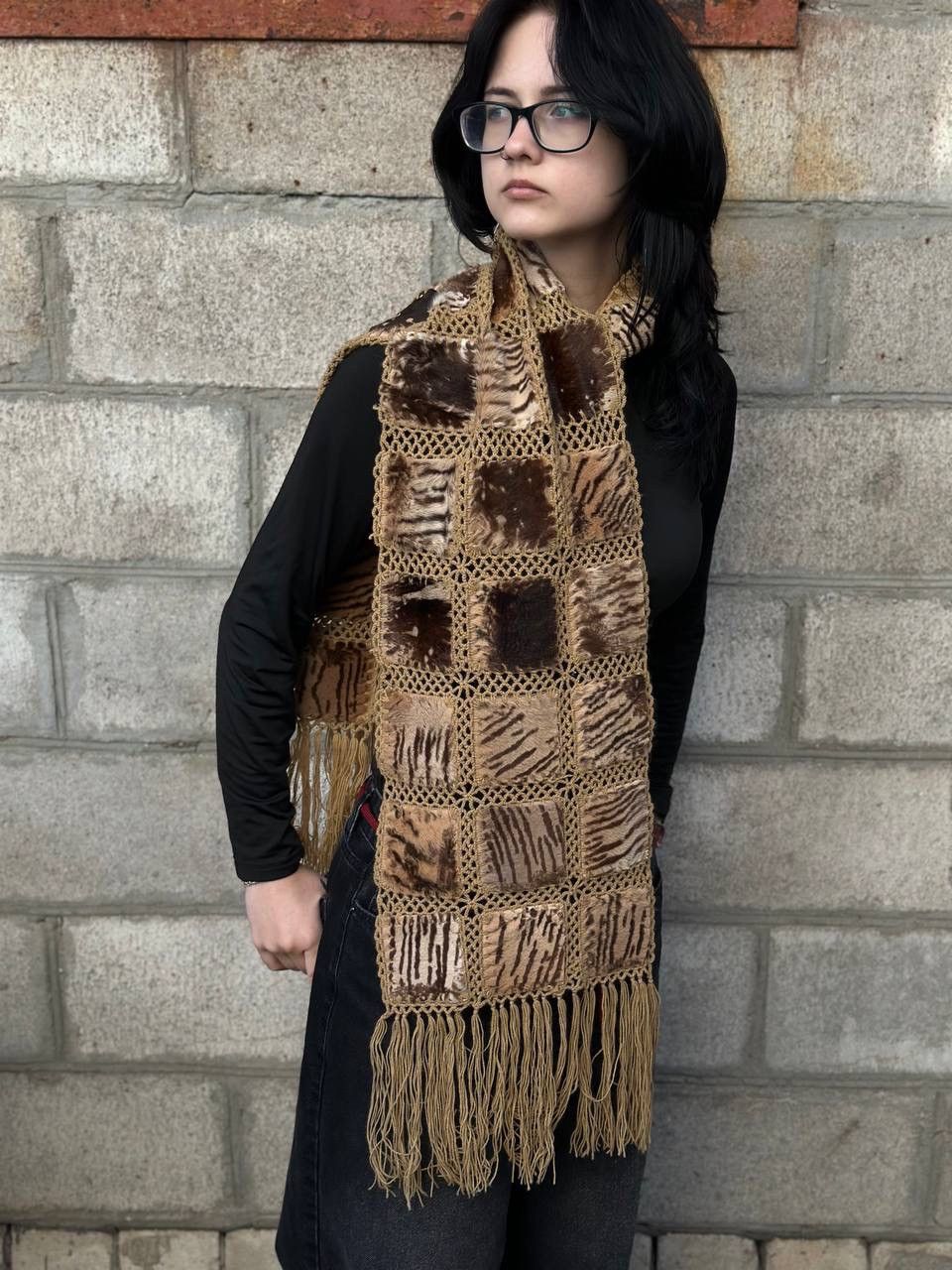 POST ARCHIVE FACTION (PAF) VTG Japanese Style Scarf 160 cm Hype Trend Archival 00s USA Size ONE SIZE - 7 Thumbnail