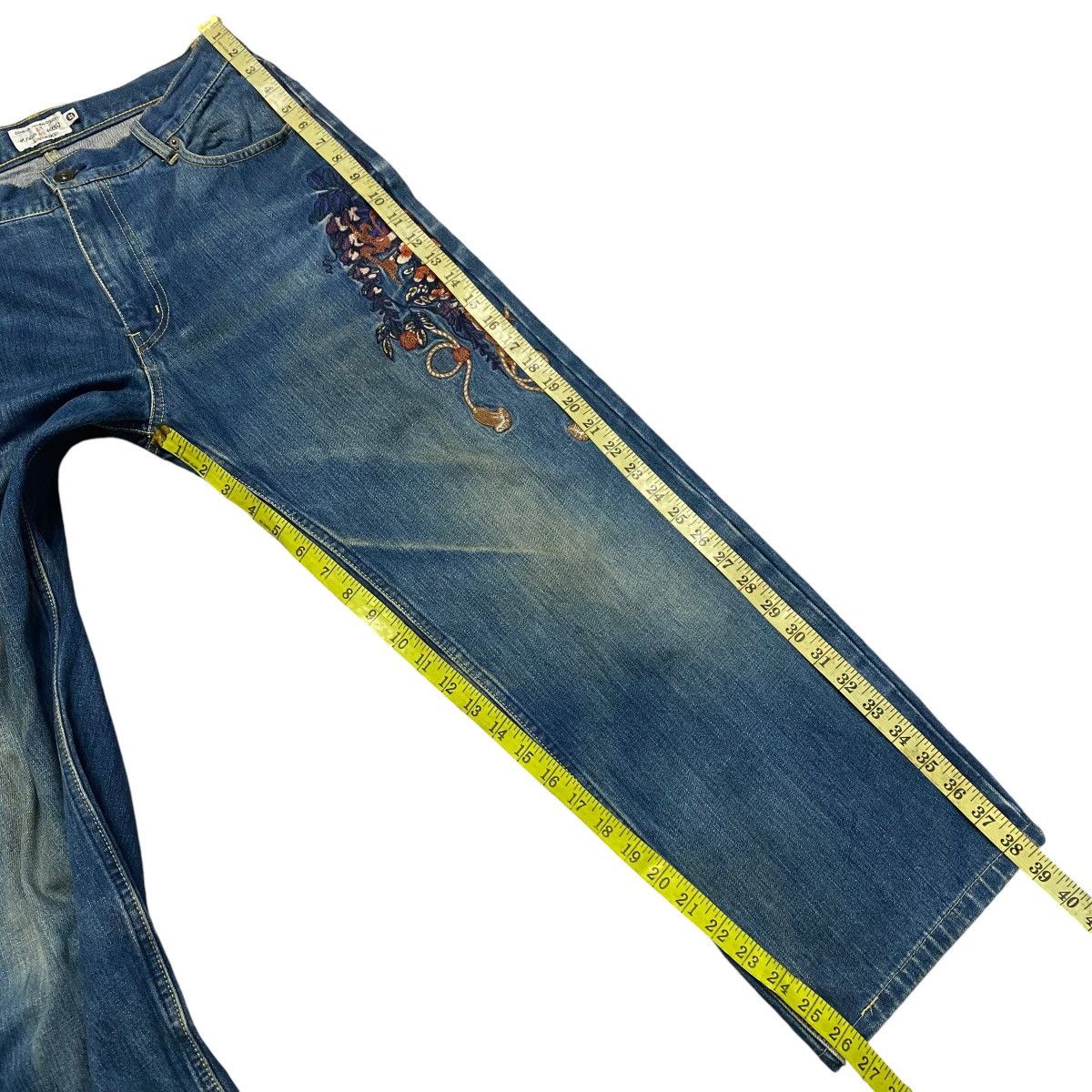 Karakuri Tamashii Vintage Karakuri Generation Denim Embroidery Butterfly Jean Size US 32 / EU 48 - 22 Thumbnail