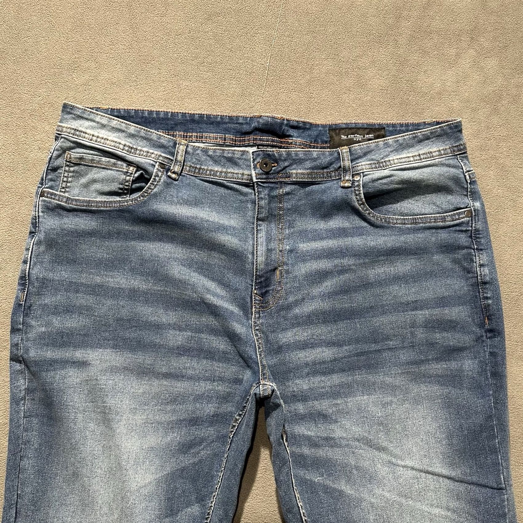 Denime The Perfect Jean NYC Jeans Men 42x34 Blue Skinny Stretch Denim Size US 42 / EU 58 - 3 Thumbnail