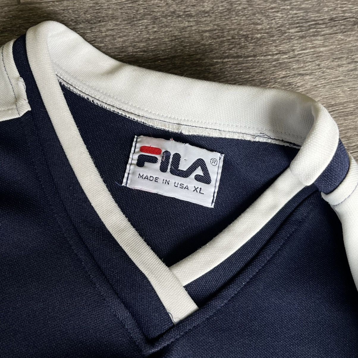 Fila Vintage 1990s FILA US Team Longsleeve Jersey Shirt Hockey Size US XL / EU 56 / 4 - 6 Thumbnail