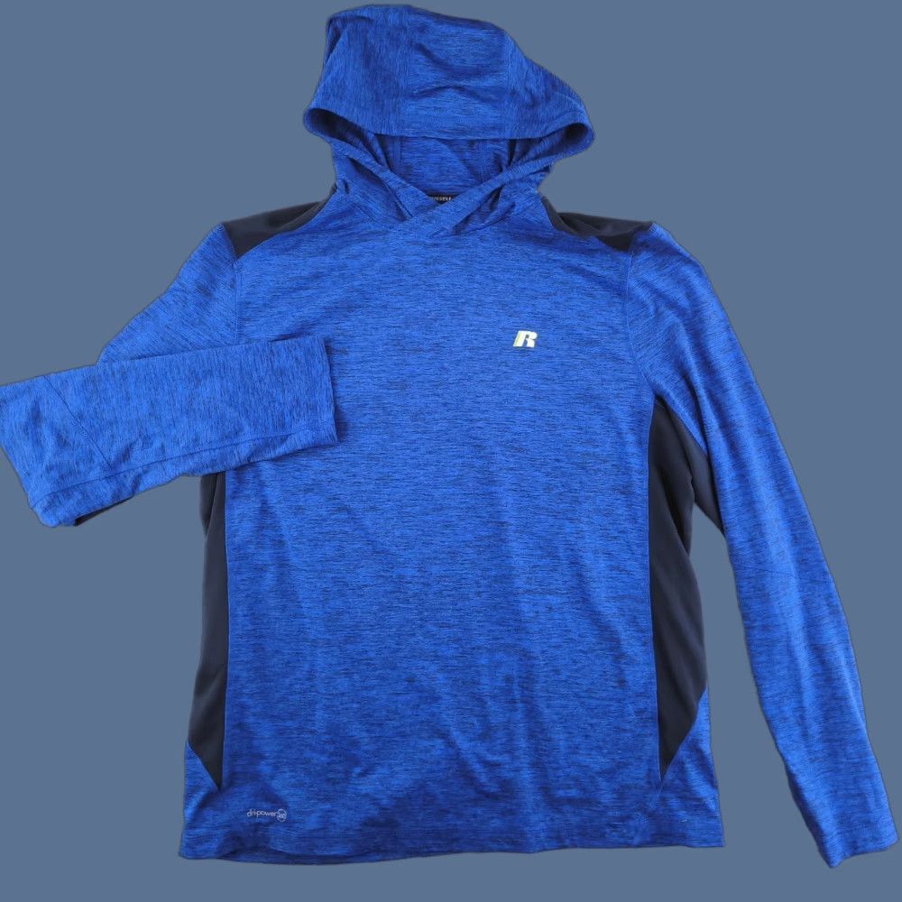 Vintage Russell Mens Large Blue Running Thin Lightweight Polyester Shirt T-Shirt Size US L / EU 52-54 / 3 - 1 Thumbnail