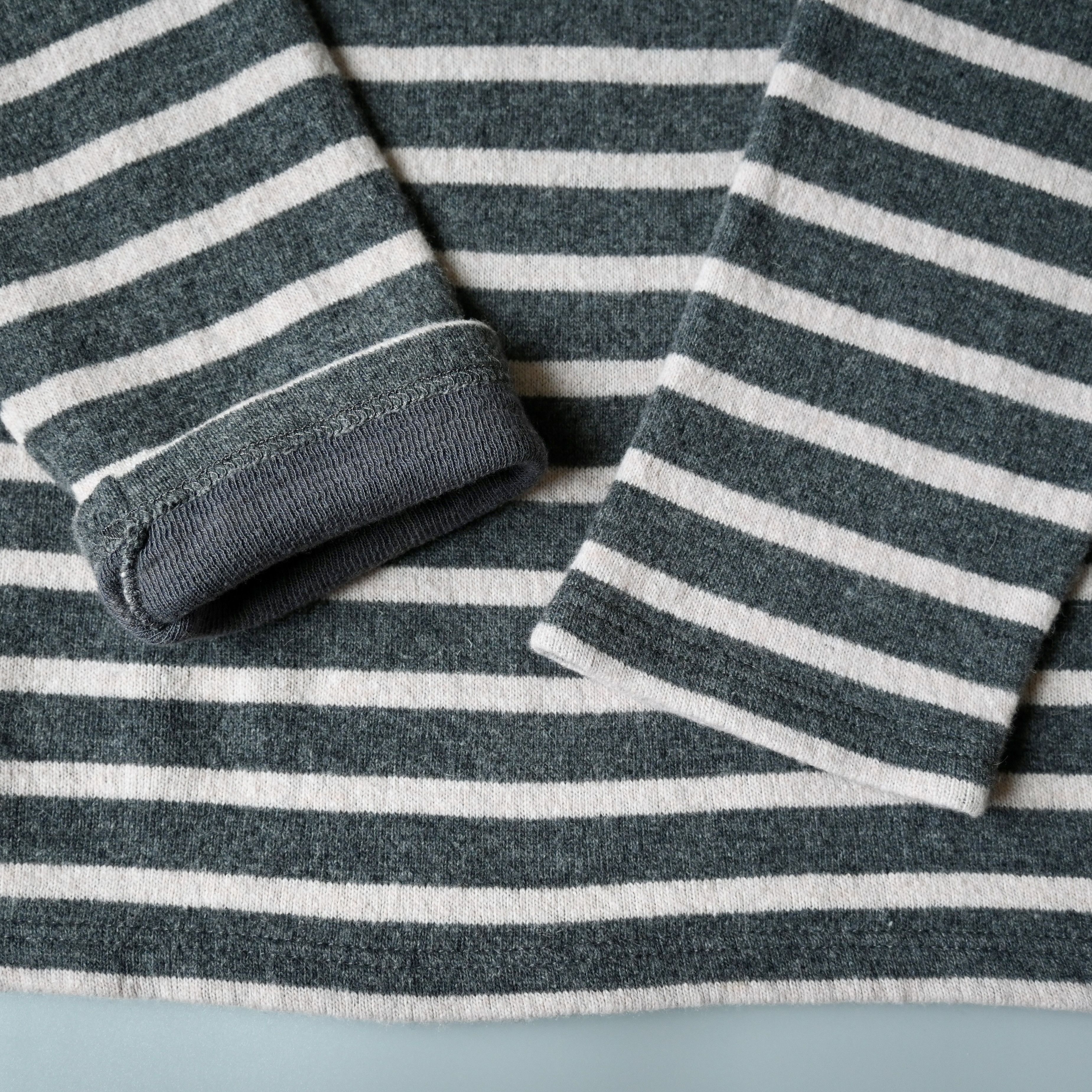 Saint James SAINT JAMES wool blend Breton sweater, gray x pink, 4/M Size US S / EU 44-46 / 1 - 7 Thumbnail