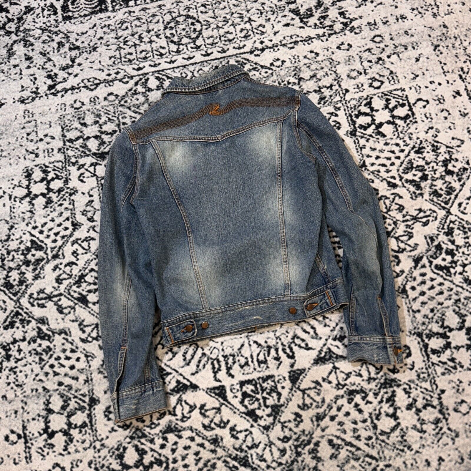 Nudie Jeans × Vintage Vintage Nudie Jeans Blue Cotton Denim Trucker Jacket Size S Size US S / EU 44-46 / 1 - 17 Thumbnail