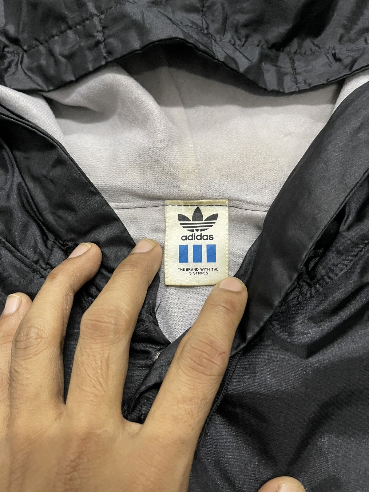 Adidas × Japanese Brand × Vintage 80s ADIDAS BIG LOGO HOODIE LIGHT JACKET RARE Size US M / EU 48-50 / 2 - 9 Thumbnail