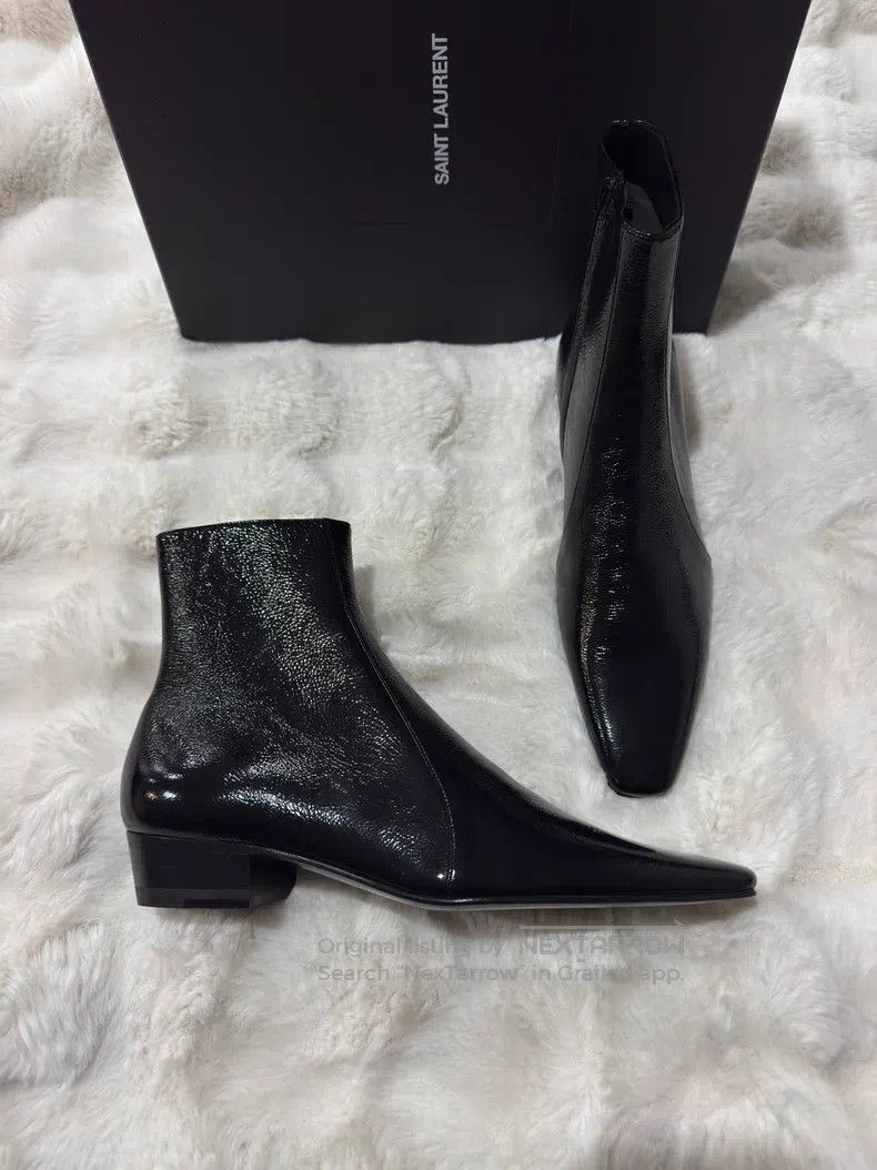Saint Laurent Paris Saint Laurent Paris Crinkle Boots Men's Boots Size US 7 / EU 40 - 1 Thumbnail