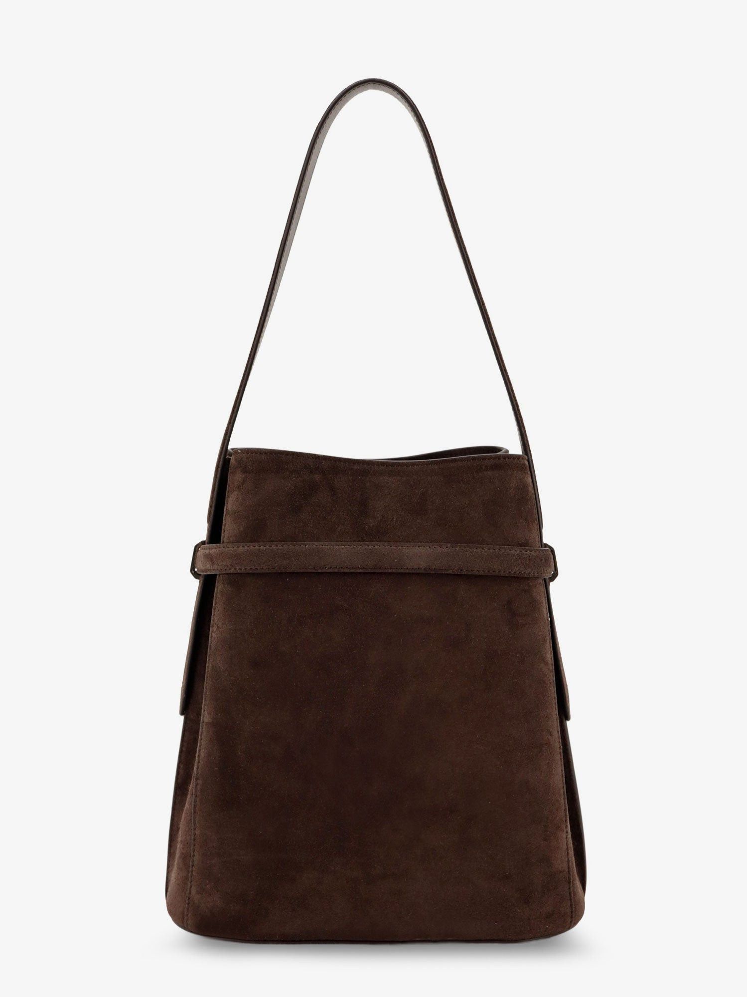 Toteme Suede Shoulder Bag With Metal Detail On The Front Size ONE SIZE - 1 Thumbnail