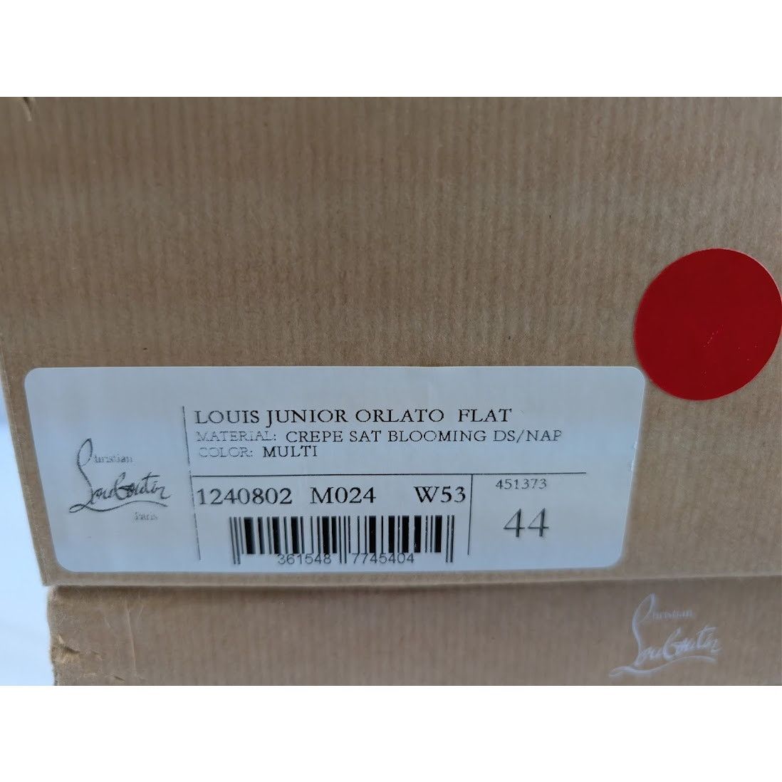 Christian Louboutin o1rshd1 Louis Junior Orlato flat sneaker with a floral print Size US 11 / EU 44 - 21 Thumbnail