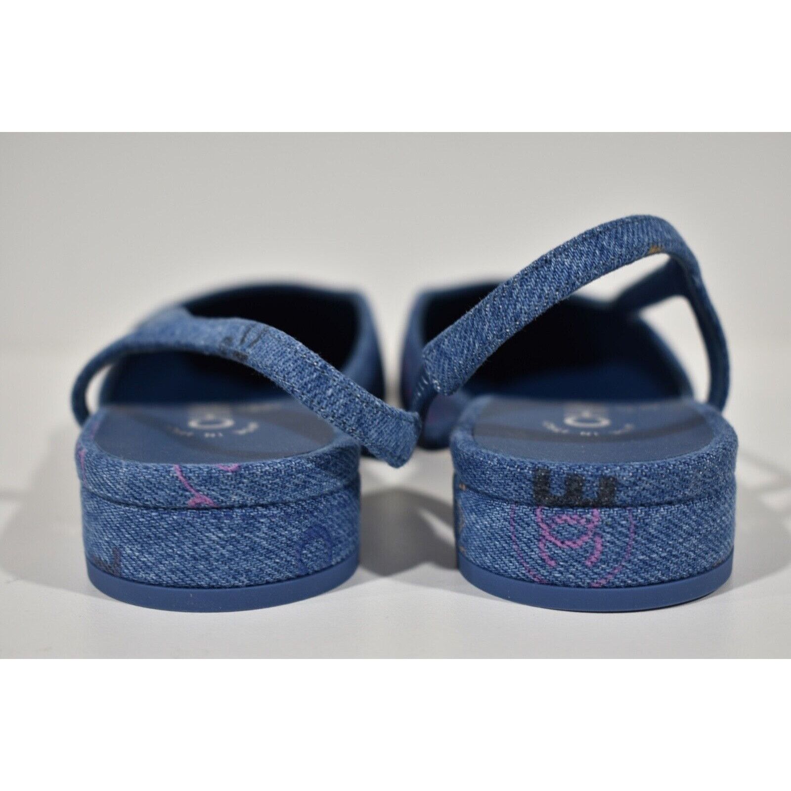 Chanel 22P Mademoiselle Coco Sling Denim Slingback Ballet Flat 39 Size US 9 / IT 39 - 11 Thumbnail