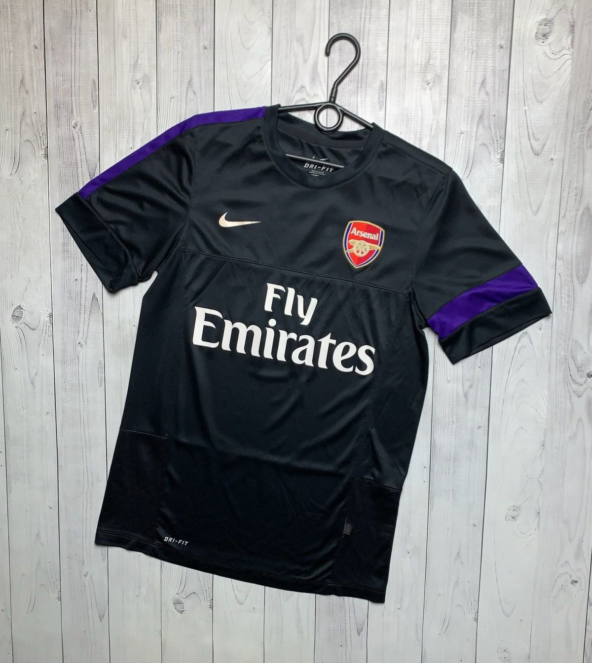 Nike × Vintage Vintage Nike Arsenal soccer jersey size M black rare away Size US M / EU 48-50 / 2 - 1 Thumbnail
