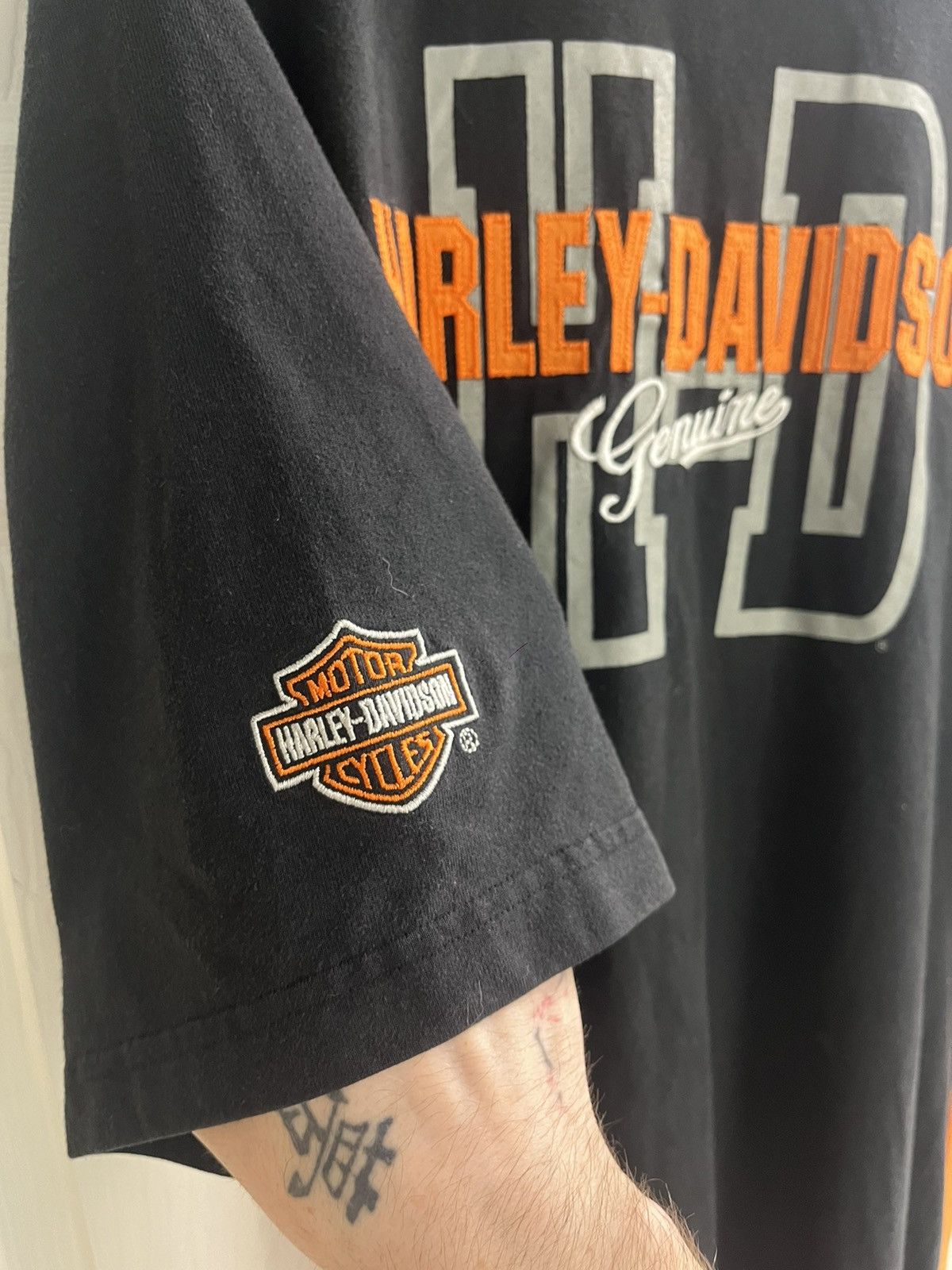 Harley Davidson Vintage Harley Davidson Embroidered w Side Stripe Tshirt Size US XXL / EU 58 / 5 - 4 Thumbnail