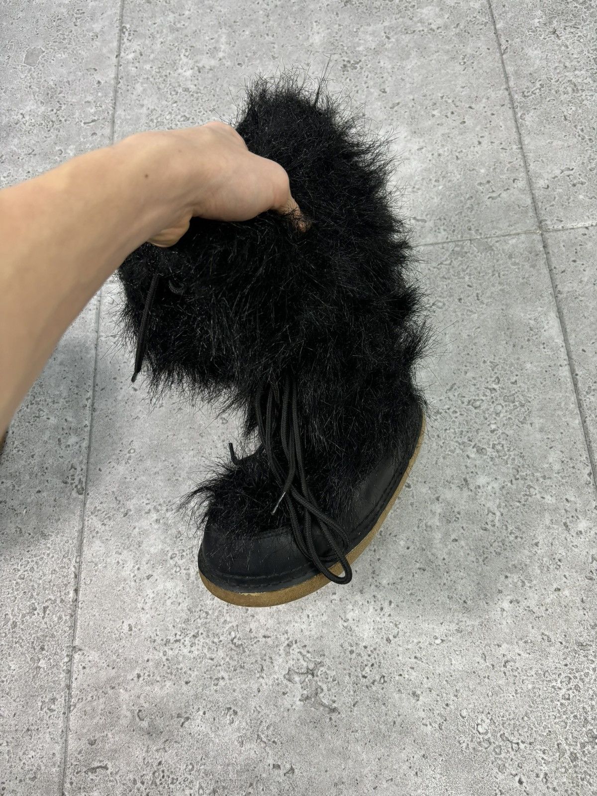 Japanese Brand × Vintage Crazy Japan Mohair Yeti Snow Moon Boots Winter Y2K 2000s Size US 7.5 / IT 37.5 - 6 Thumbnail